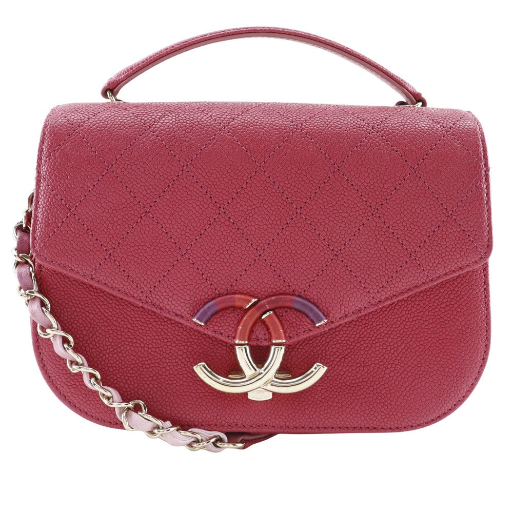 Chanel Caviar Top Handle Bag Classic Flap
