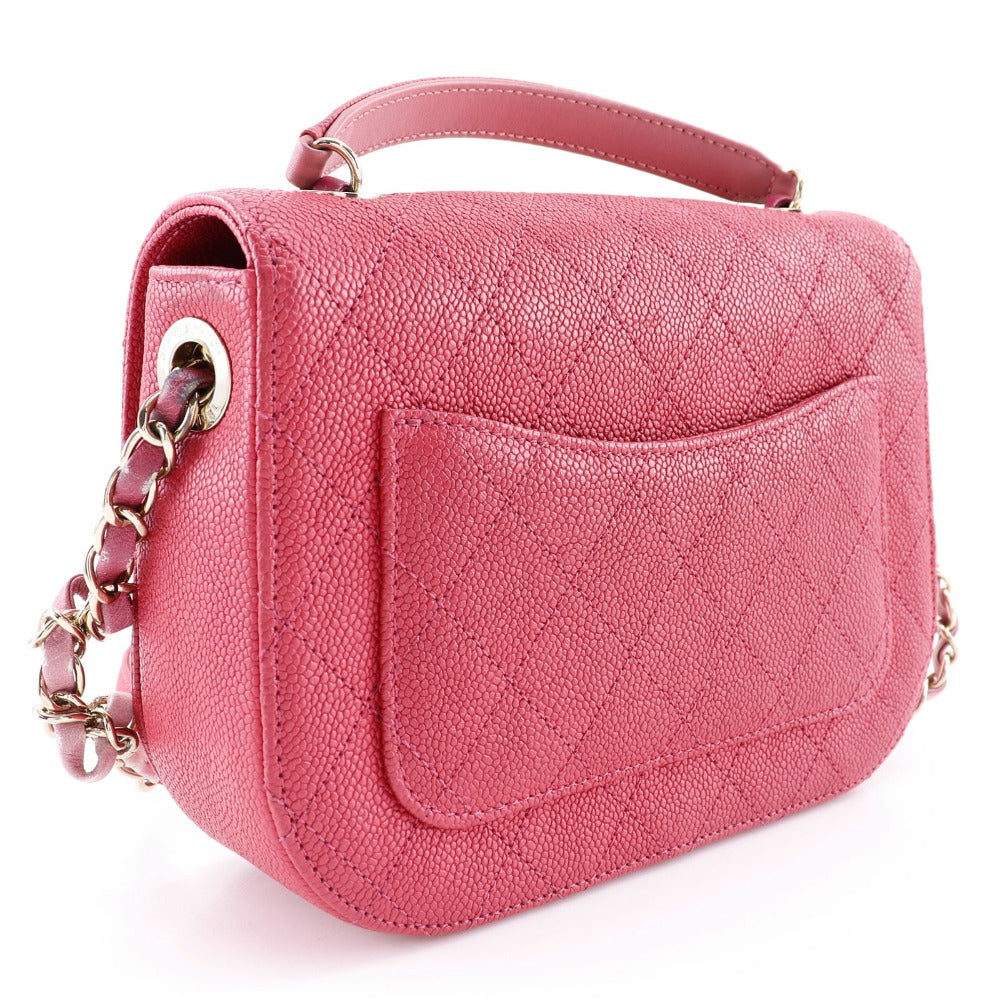 Chanel Caviar Top Handle Bag Classic Flap