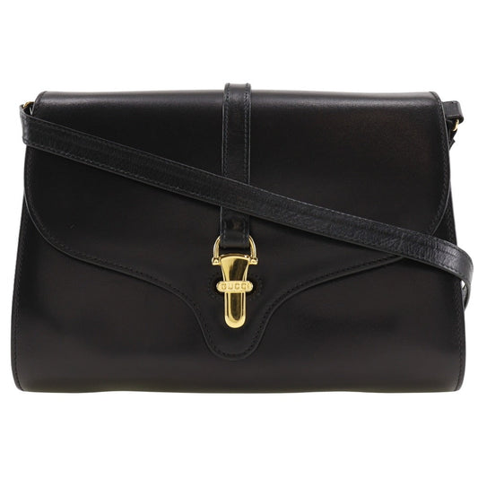 GUCCI Shoulder Bag Calfskin black 2-way clutch Old Gucci Women