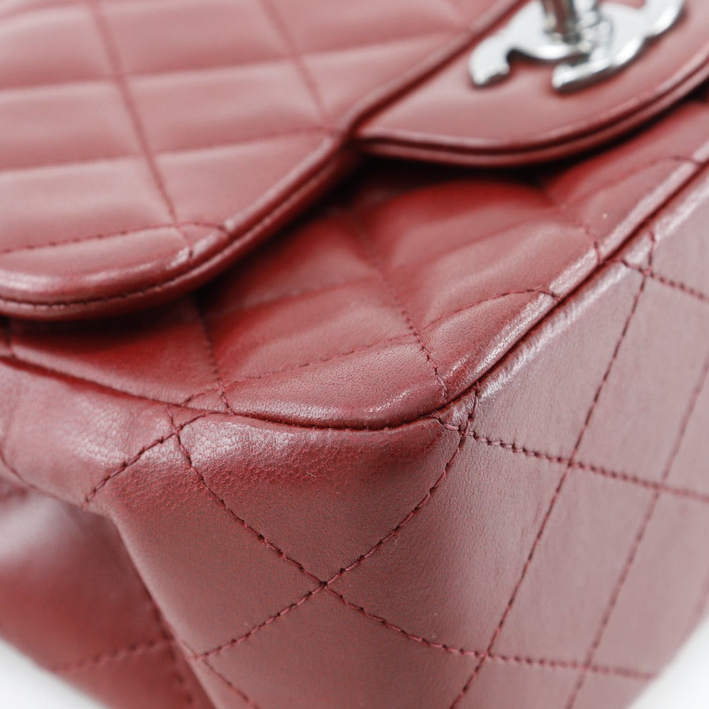 CHANEL Shoulder Bag lambskin Red Matrasse Mini ChainShoulder Women
