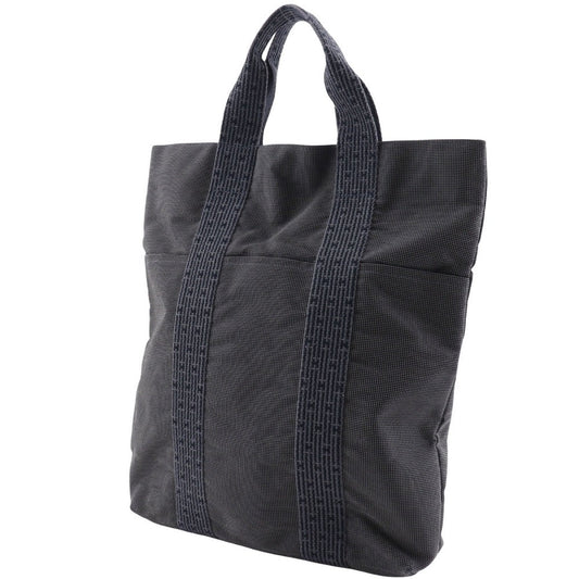 HERMES Handbag Nylon canvas gray Tote Bag Her Line Cabas