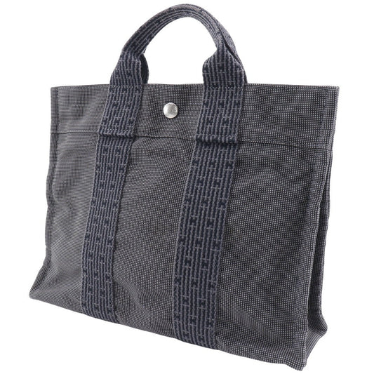 HERMES Handbag Nylon canvas gray Her Line Tote PM