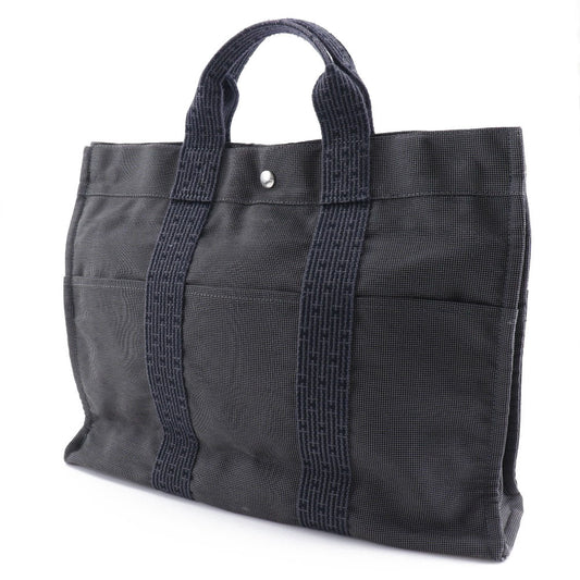 HERMES Handbag Nylon canvas gray Her LineTote MM