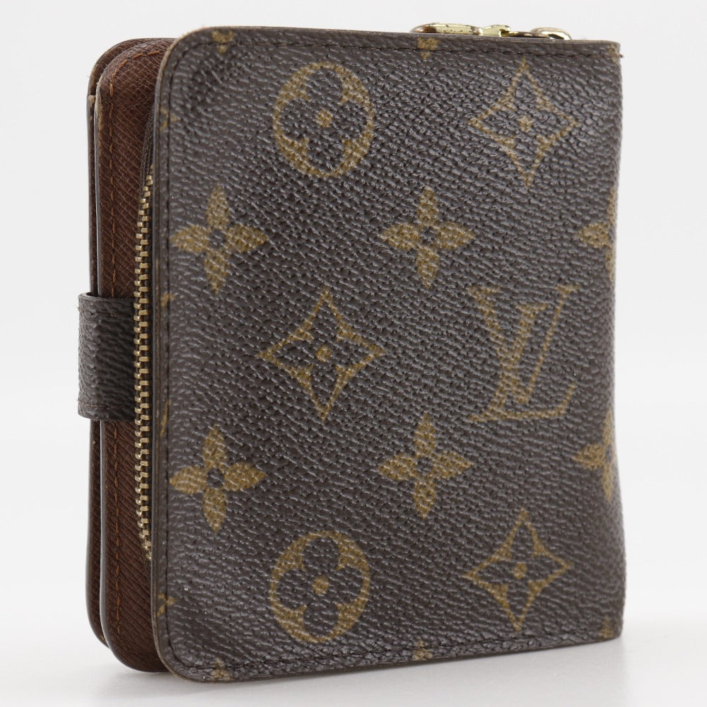 LOUIS VUITTON Bifold Wallet M61667 Monogram canvas Brown Compact zip unisex(Unisex)