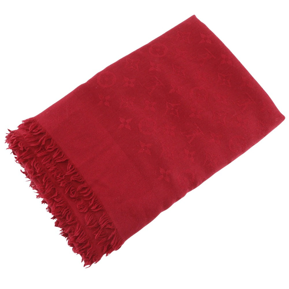 LOUIS VUITTON Stall M72237 Silk, Wool Red Large format stall Shoal Monogram Women