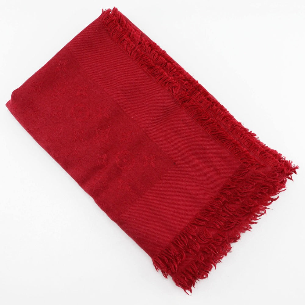 LOUIS VUITTON Stall M72237 Silk, Wool Red Large format stall Shoal Monogram Women