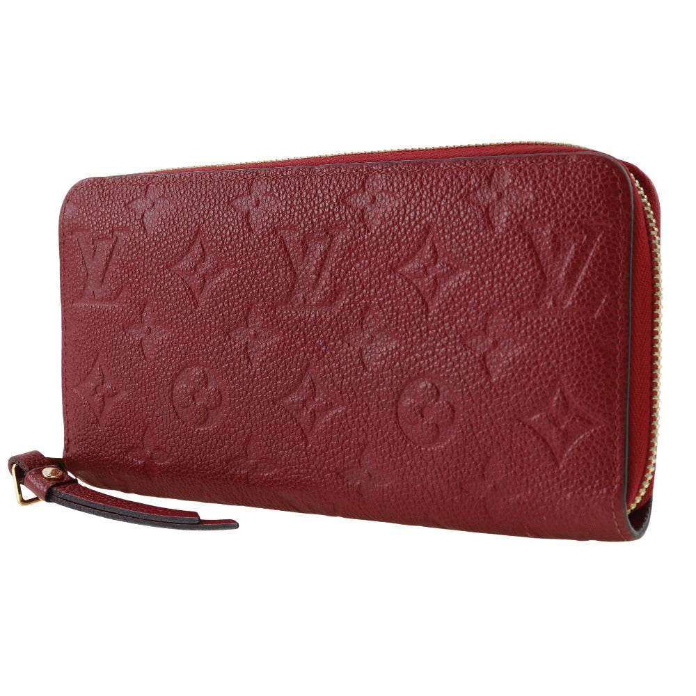 LOUIS VUITTON Long Wallet Purse M60737 Monogram Ann Platt Red Zippy wallet Women