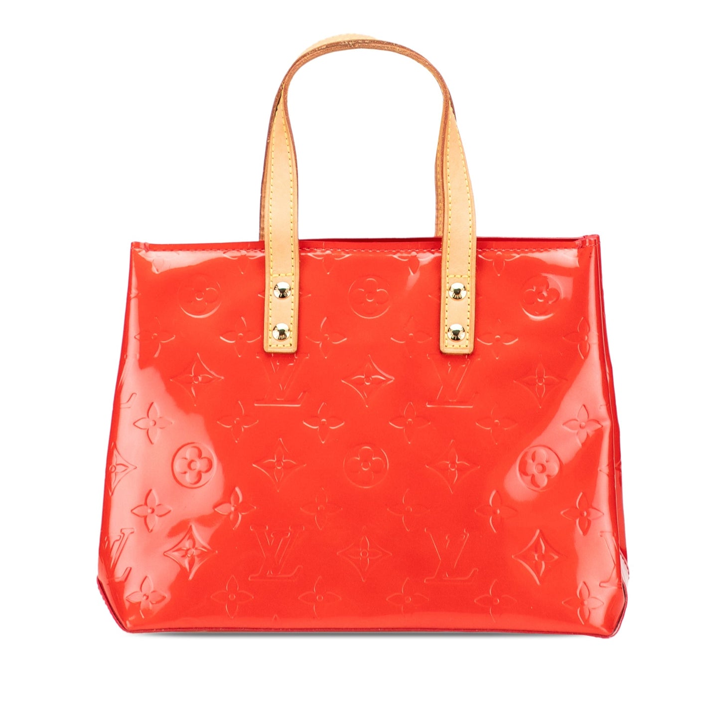 Red Louis Vuitton Monogram Vernis Reade PM Handbag