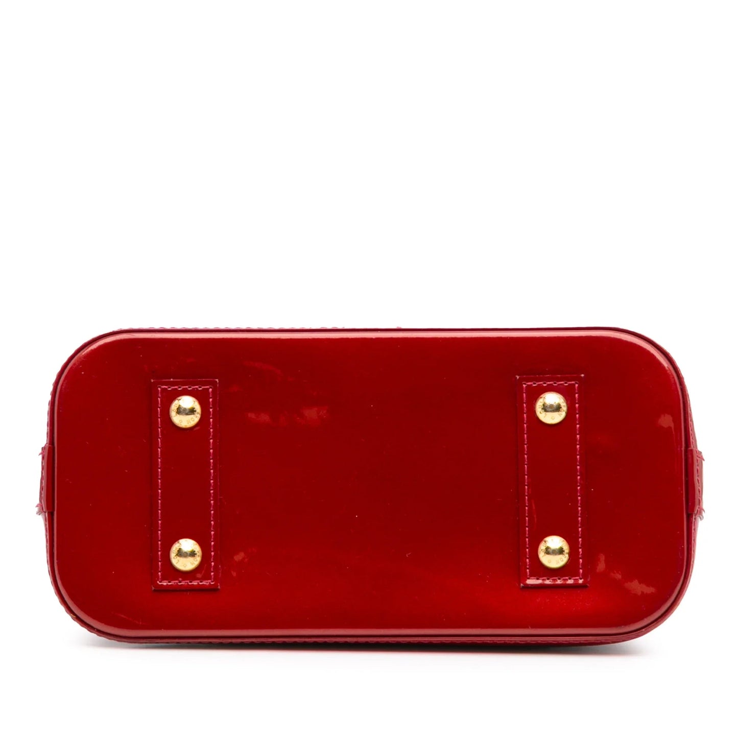 Red Louis Vuitton Monogram Vernis Alma BB Satchel