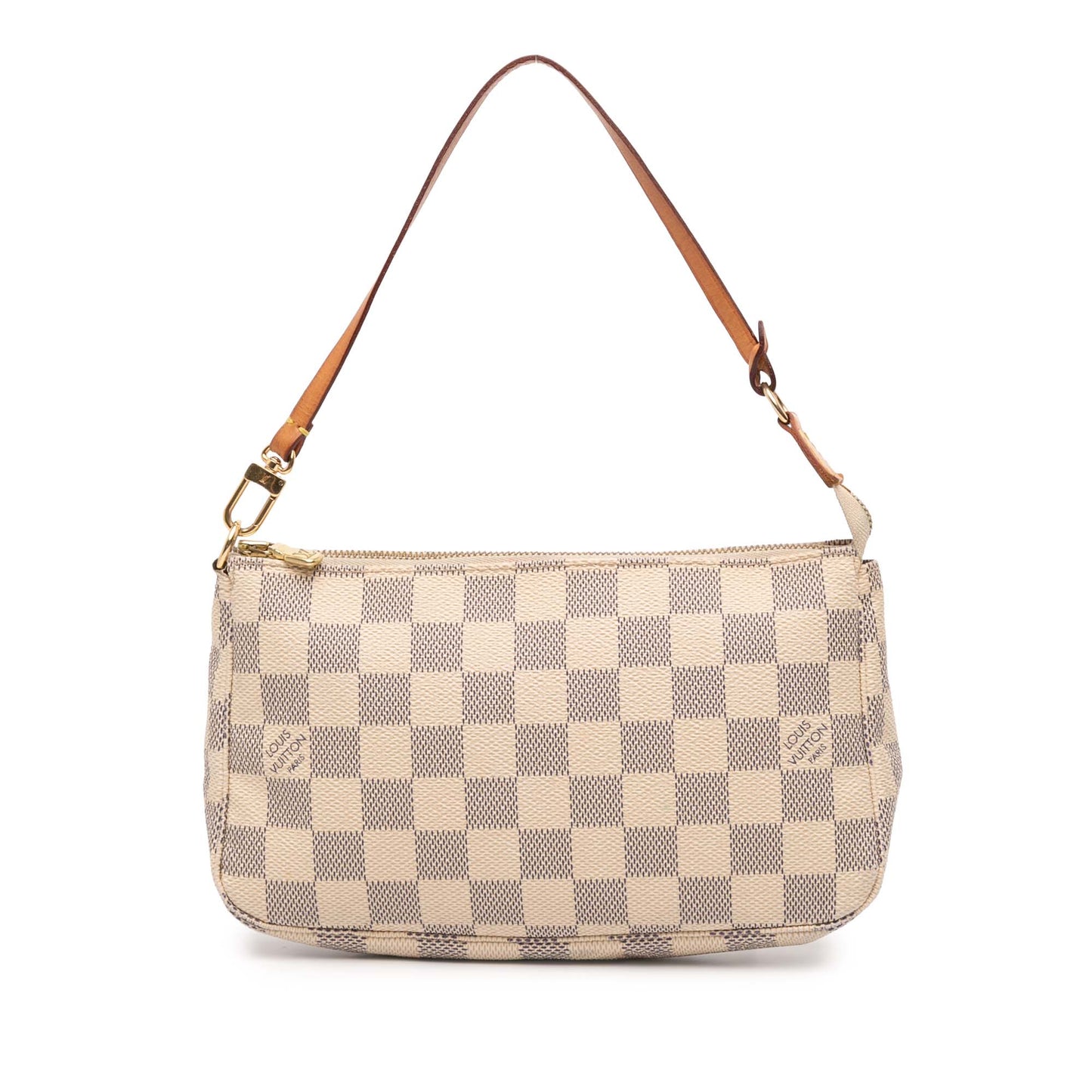 White Louis Vuitton Damier Azur Pochette Accessoires Shoulder Bag
