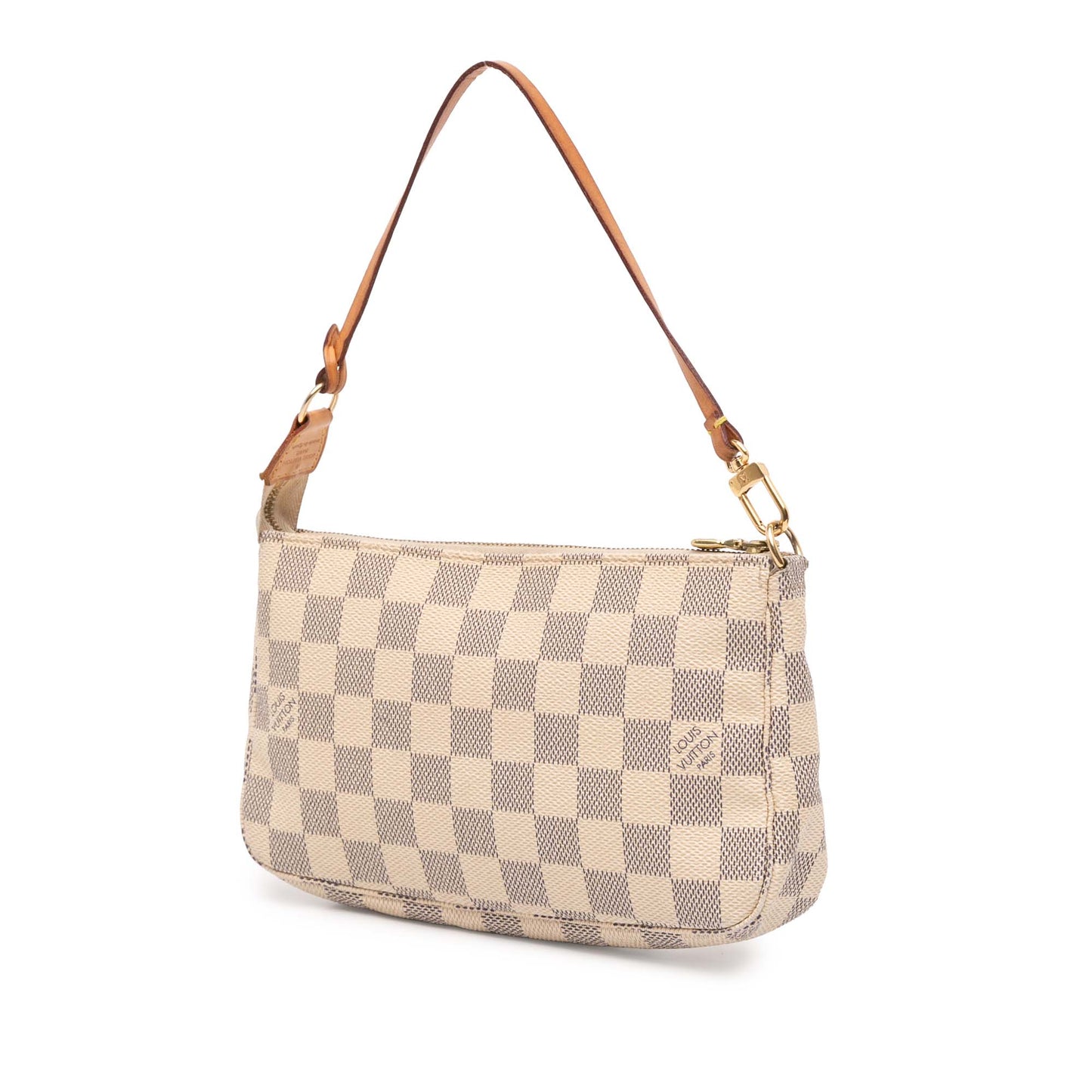 White Louis Vuitton Damier Azur Pochette Accessoires Shoulder Bag