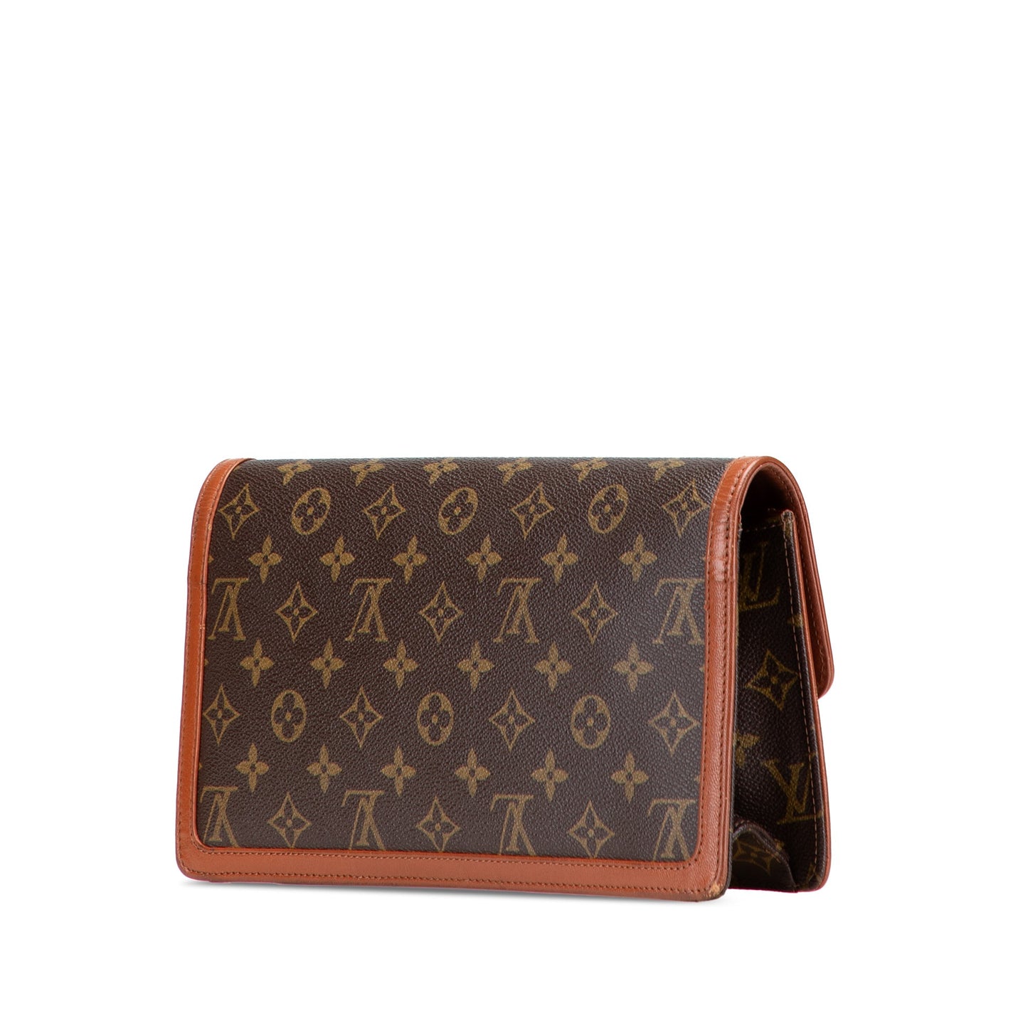 Brown Louis Vuitton Monogram Pochette Dame GM Clutch Bag