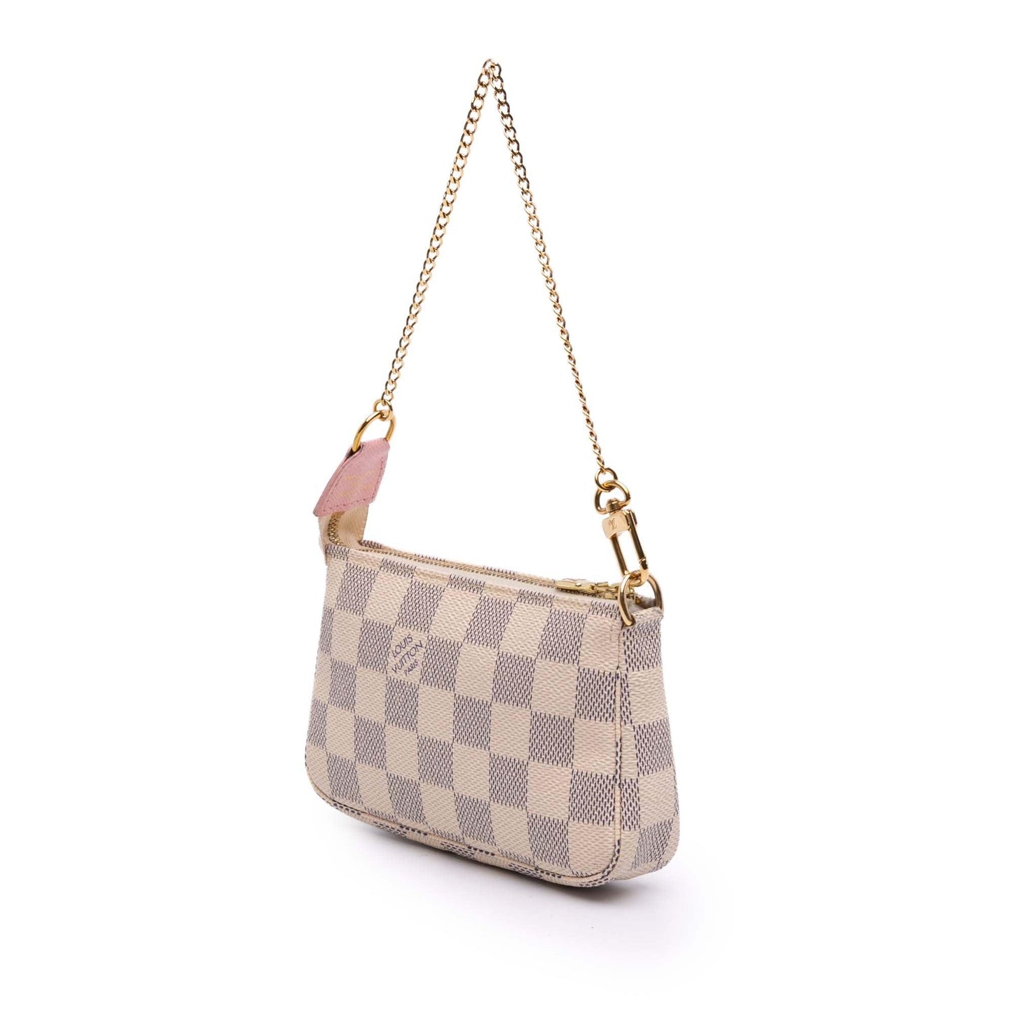 White Louis Vuitton Damier Azur Christmas Birds Mini Pochette Accessoires Handbag