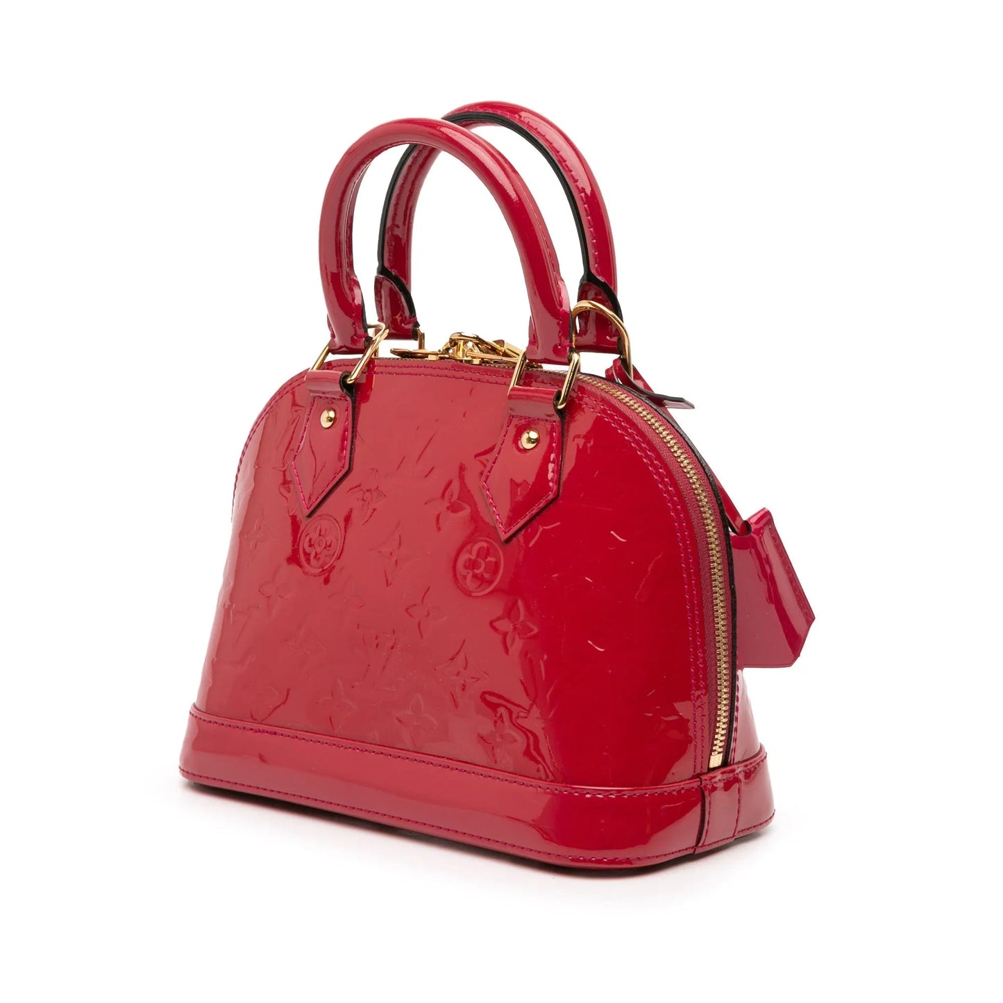Red Louis Vuitton Monogram Vernis Alma BB Satchel