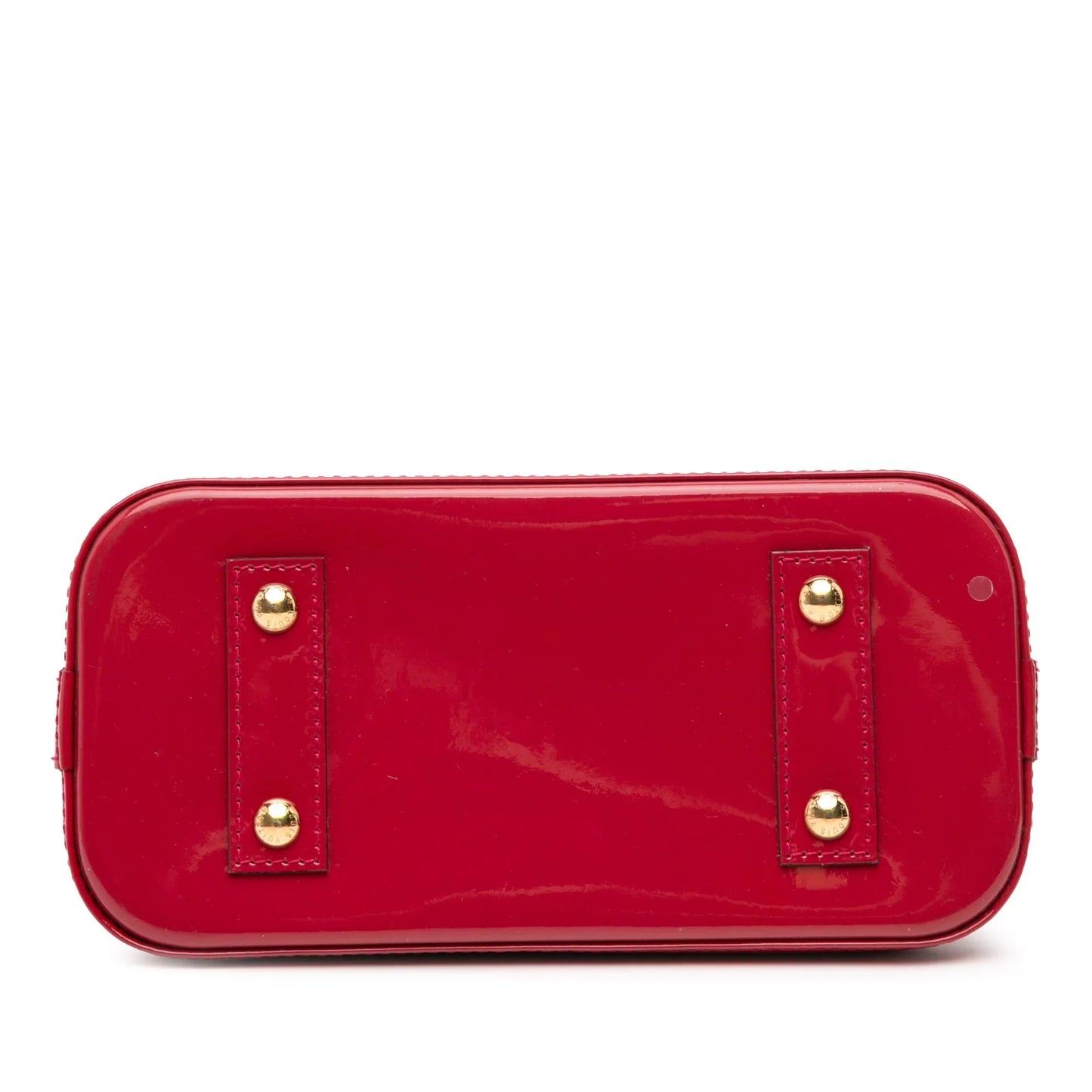 Red Louis Vuitton Monogram Vernis Alma BB Satchel