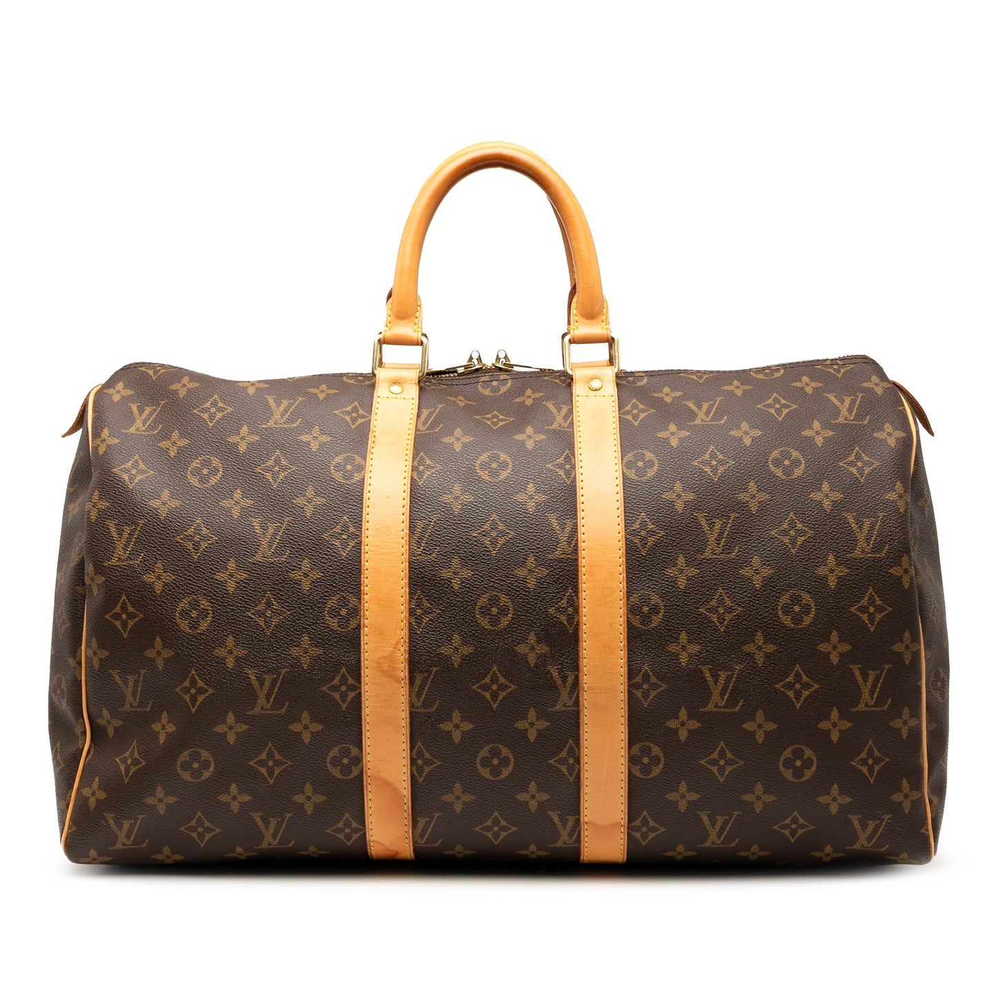 Brown Louis Vuitton Monogram Keepall 45 Travel Bag