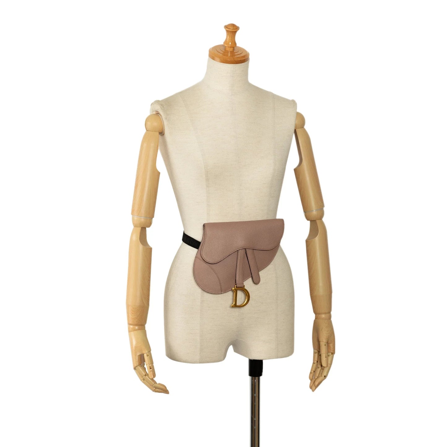 Brown Dior Leather Saddle Belt Bag