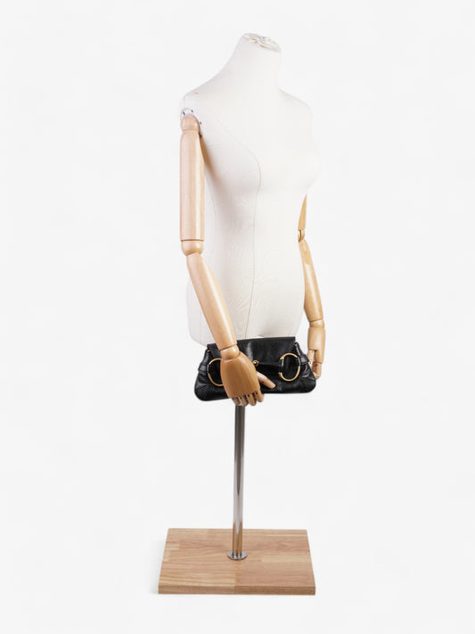 Gucci Horsebit Clutch Black Leather