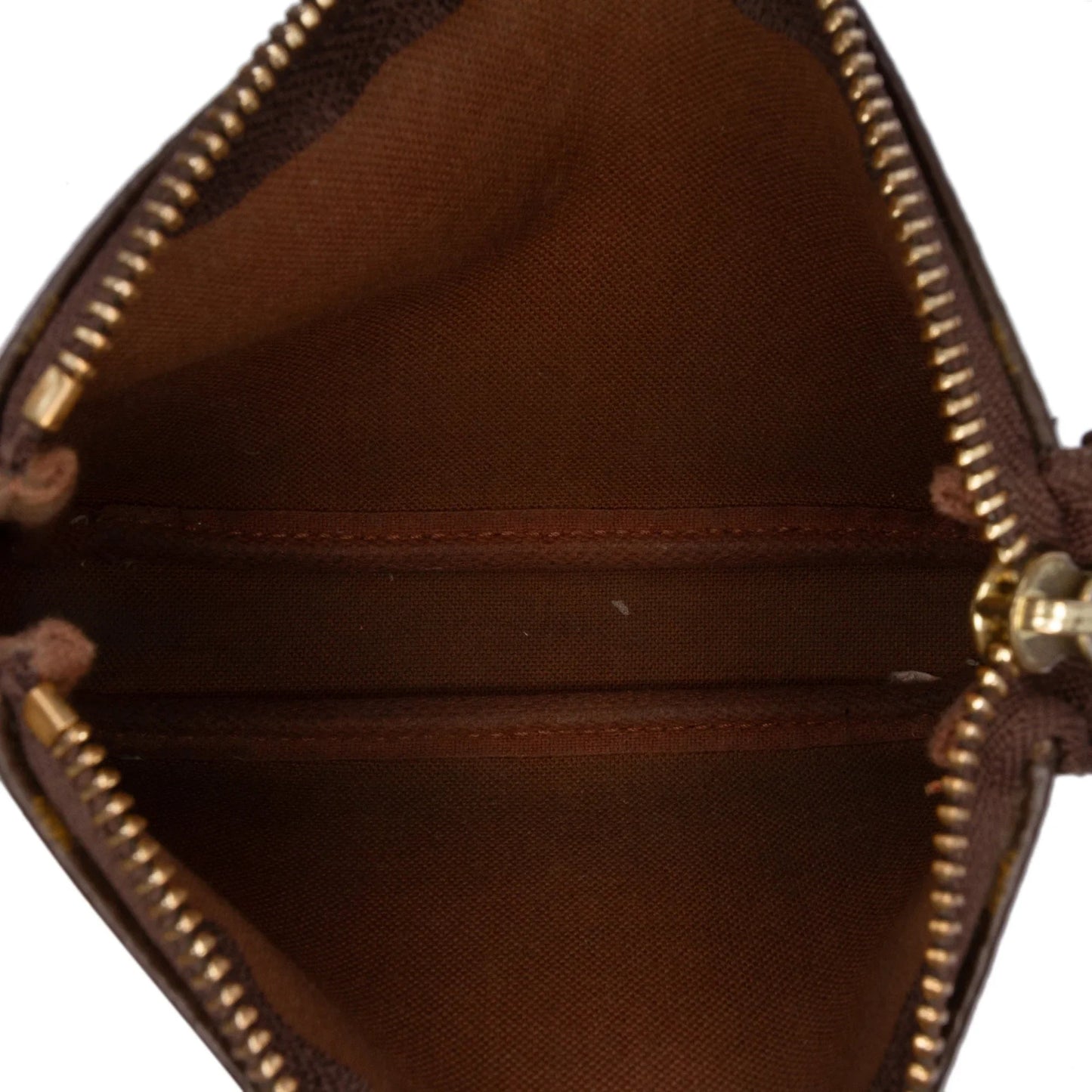Brown Louis Vuitton Monogram Mini Pochette Accessoires Handbag