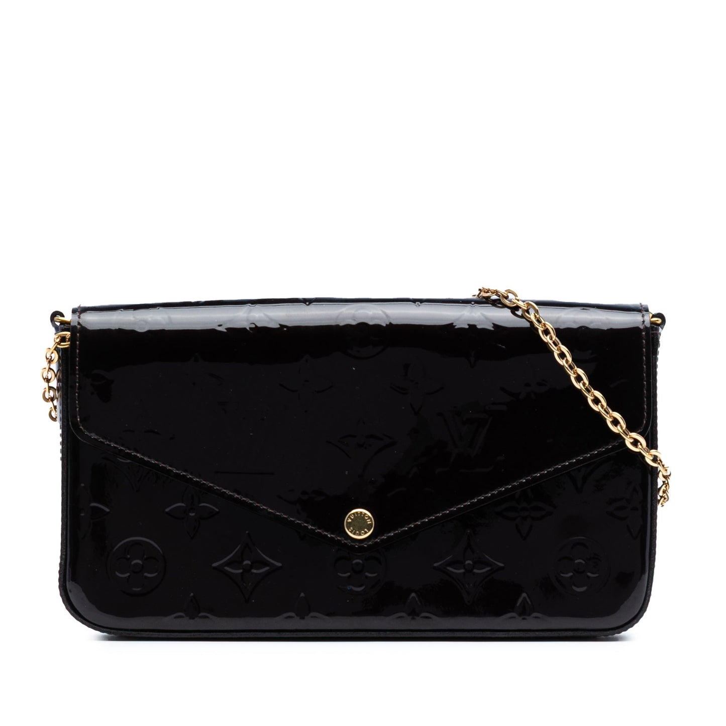 Purple Louis Vuitton Monogram Vernis Pochette Felicie Crossbody Bag