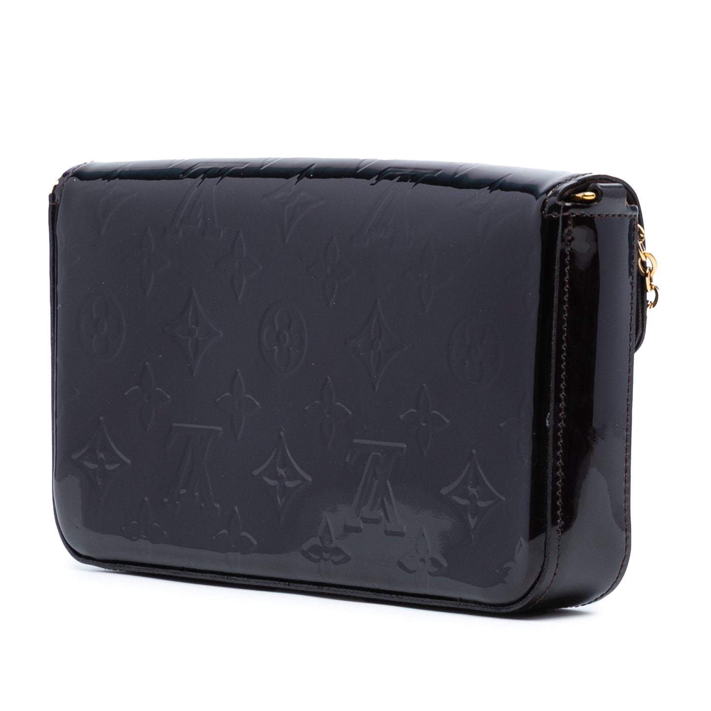 Purple Louis Vuitton Monogram Vernis Pochette Felicie Crossbody Bag