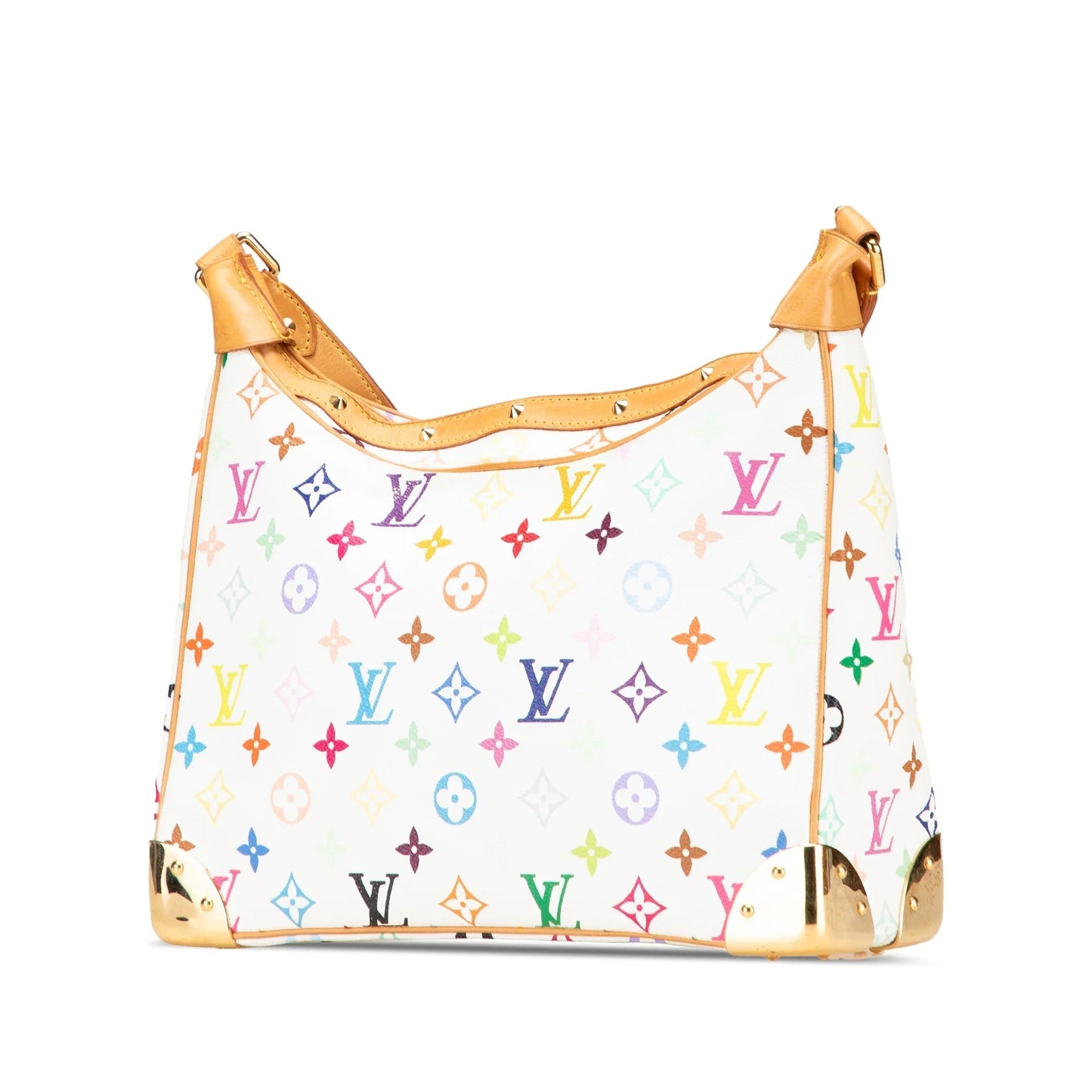White Louis Vuitton Monogram Multicolore Boulogne Shoulder Bag