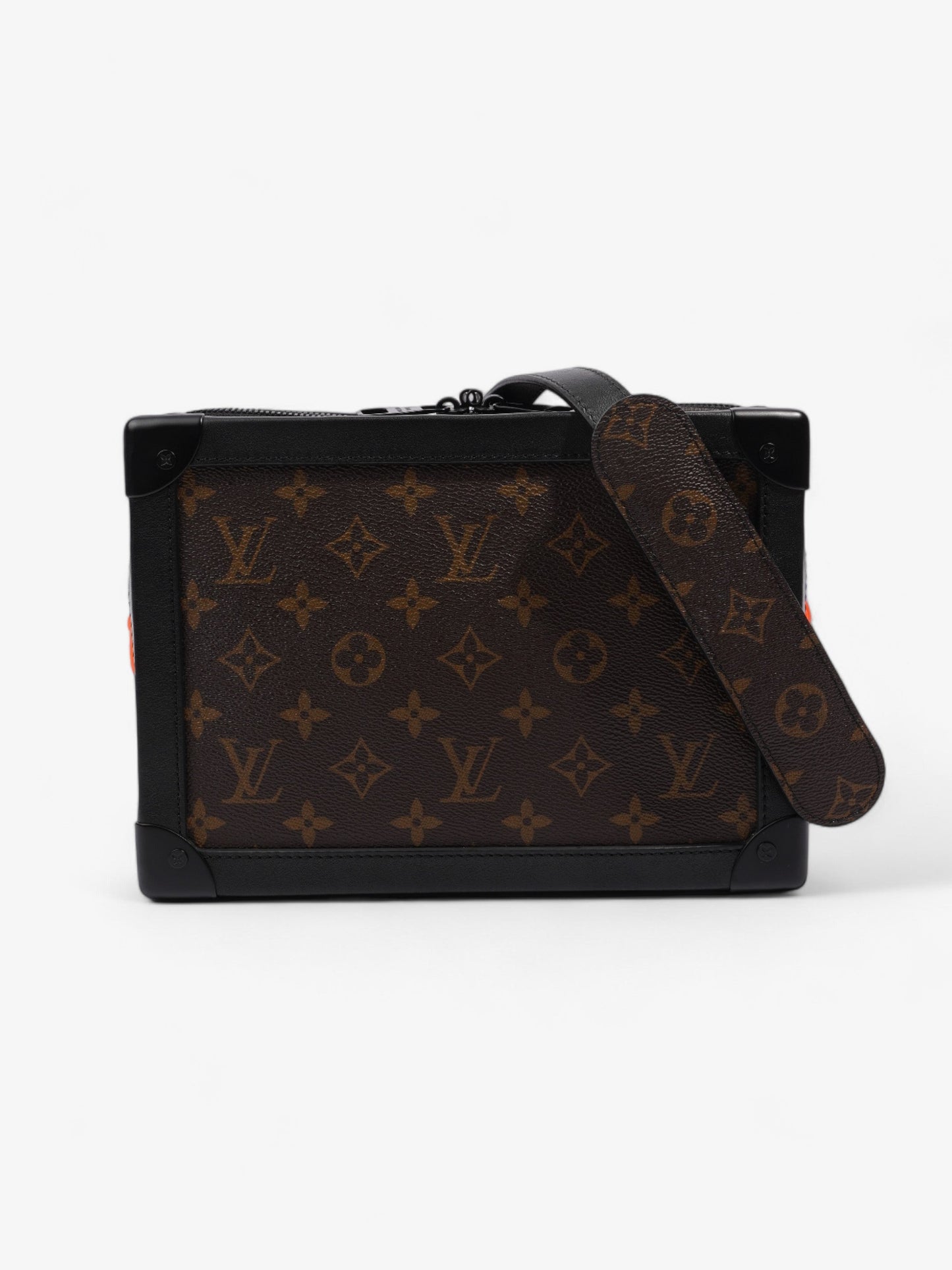 Louis Vuitton Soft Trunk Monogram / Black / Neon Orange Coated Canvas