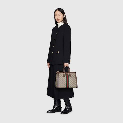 Gucci Women Handbag – Premium Quality with Complete Branded Accessories  (Brown)