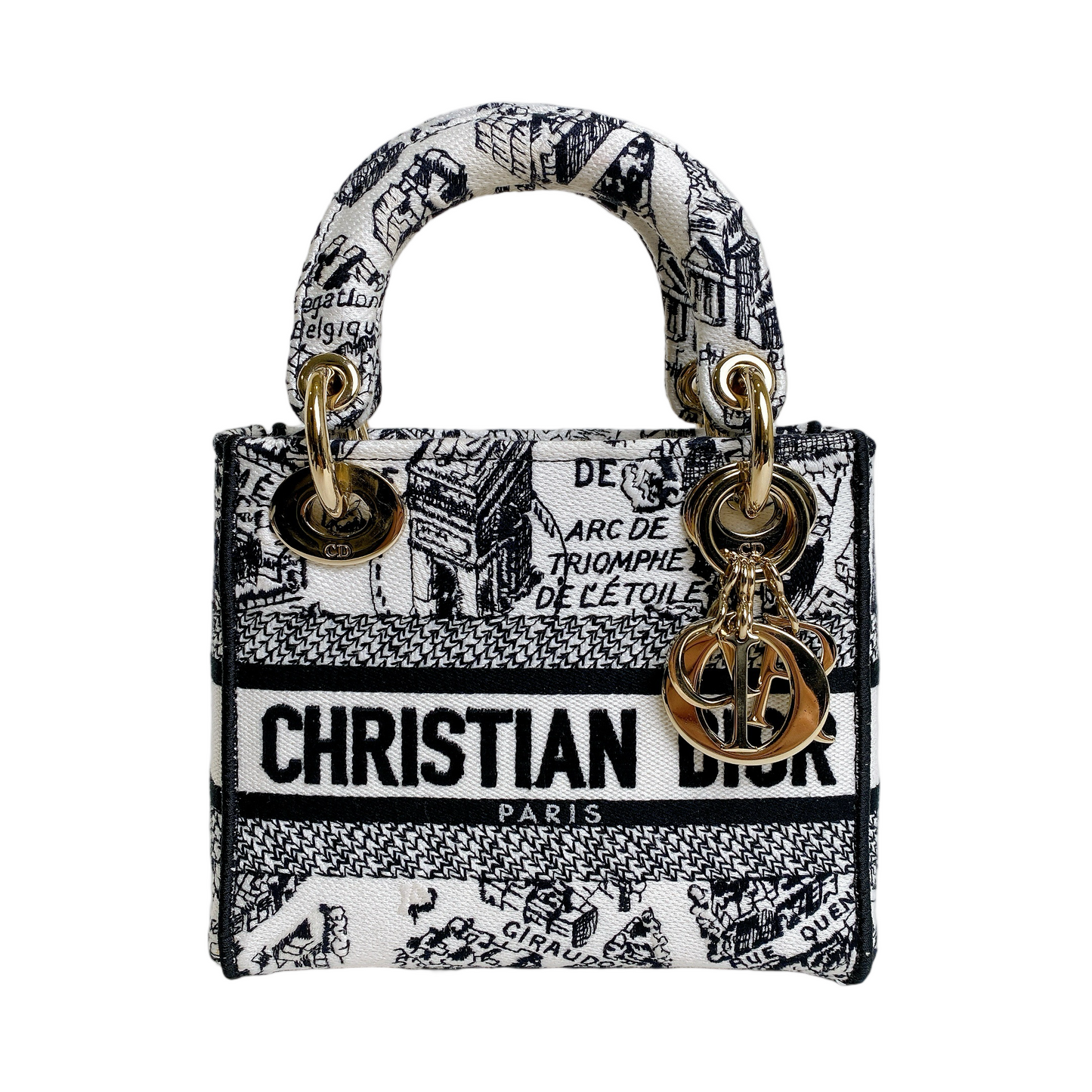 Dior Lou Lady Dior Mini Canvas Handbag