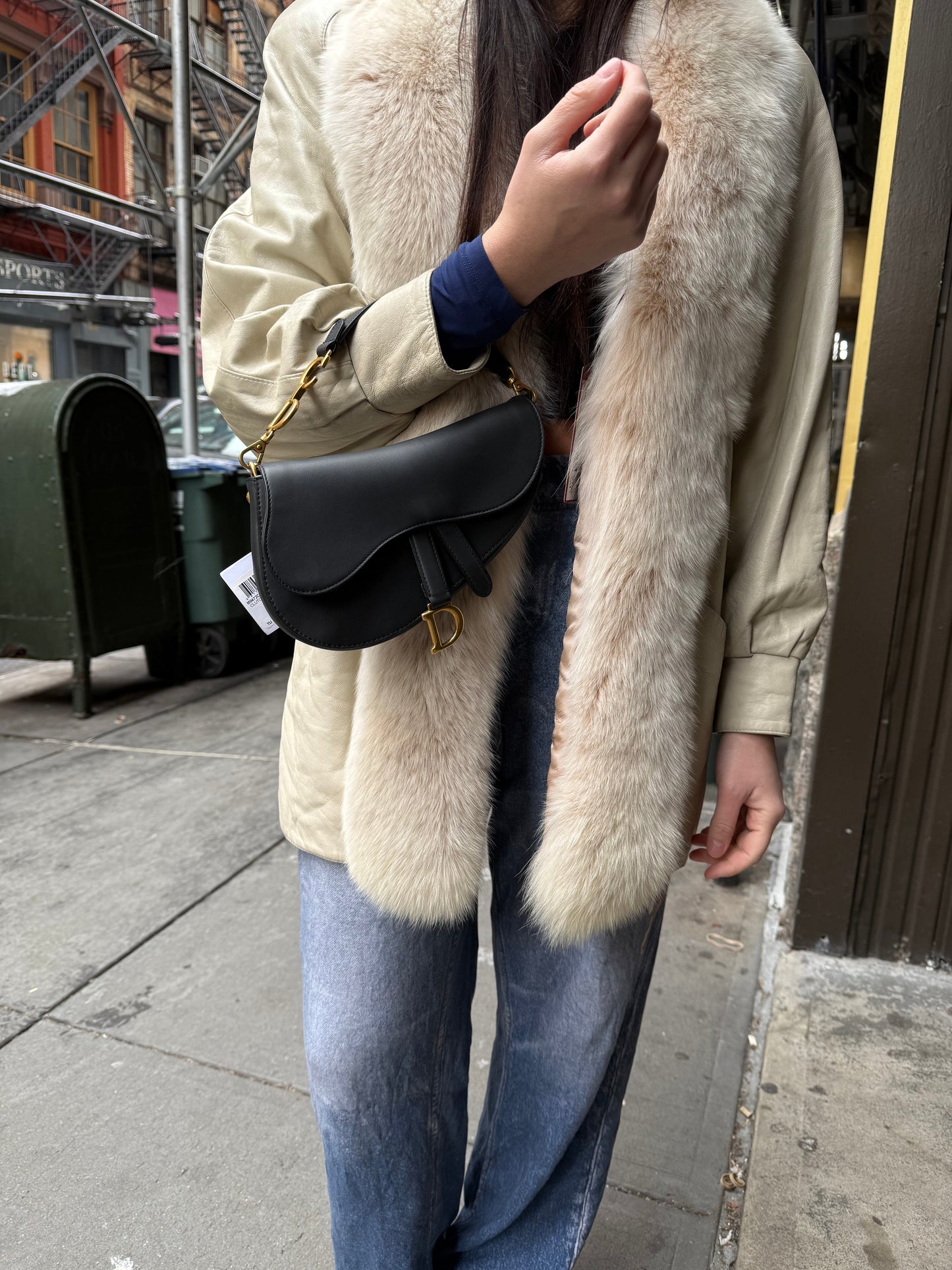 Christian Dior Black Mini Saddle Bag