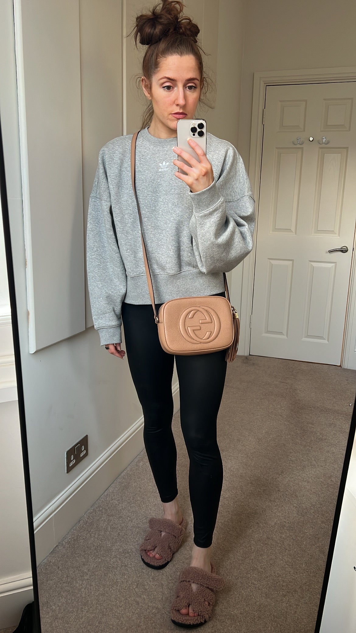 Gucci Soho Beige Leather Shoulder Bag Style 8