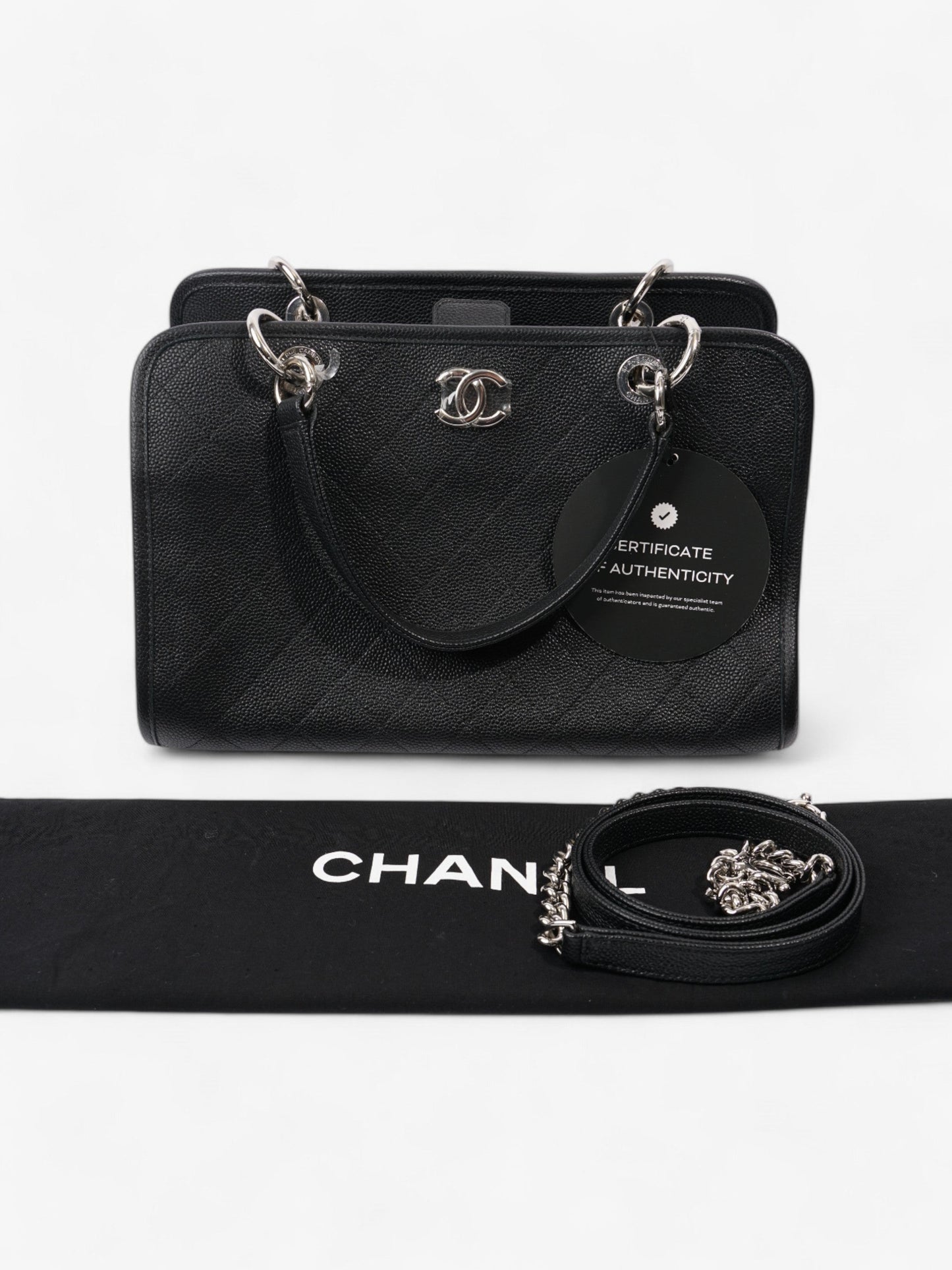 Chanel Shopping Tote Black Caviar Leather