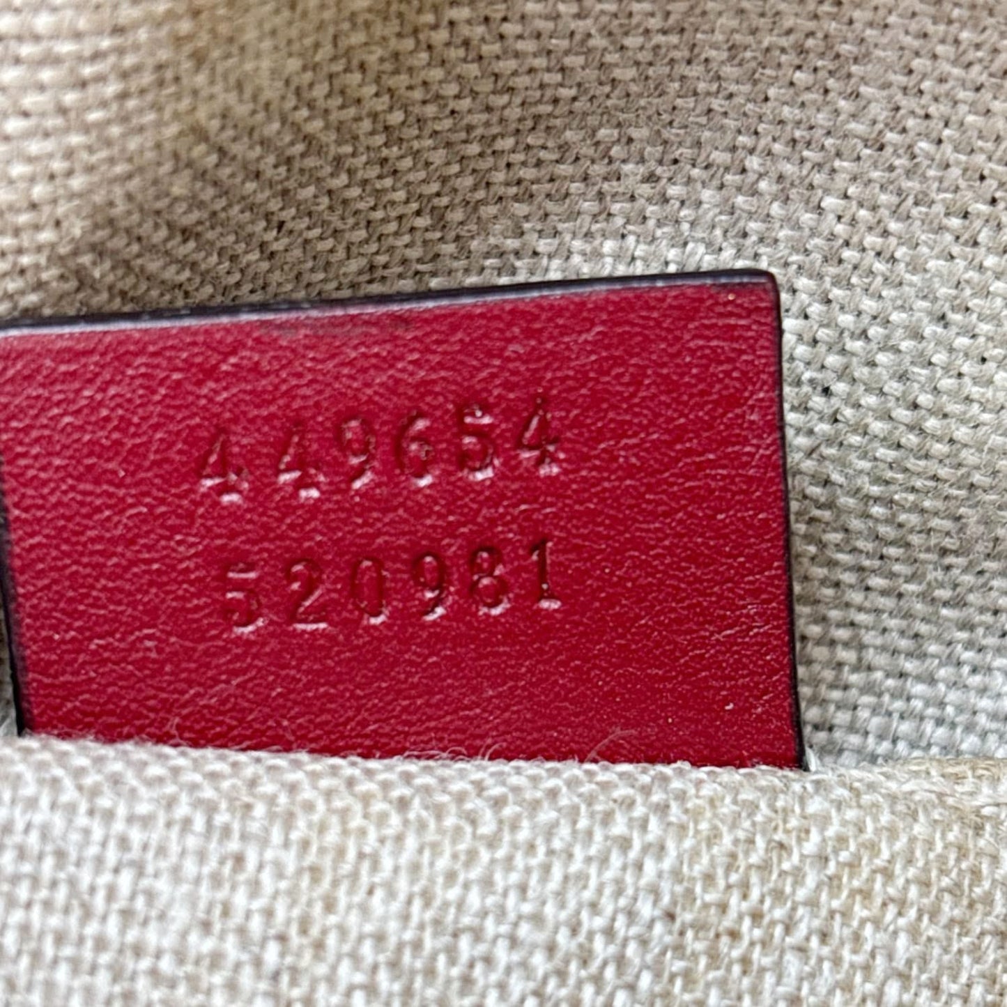 GUCCI Dome Mini Embossed Leather Crossbody Bag Red 449654