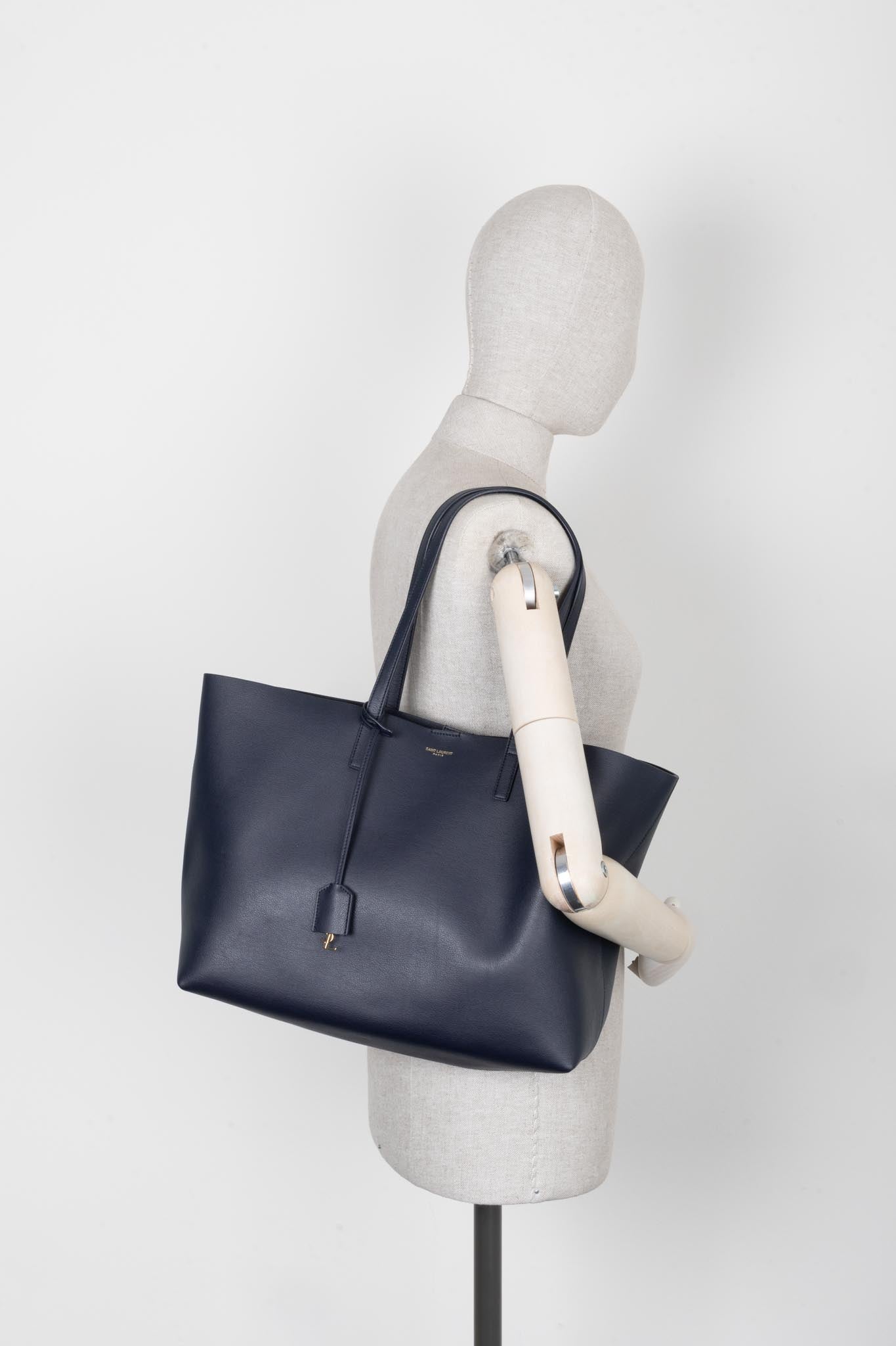 SAINT LAURENT EW Tote Bag Navy