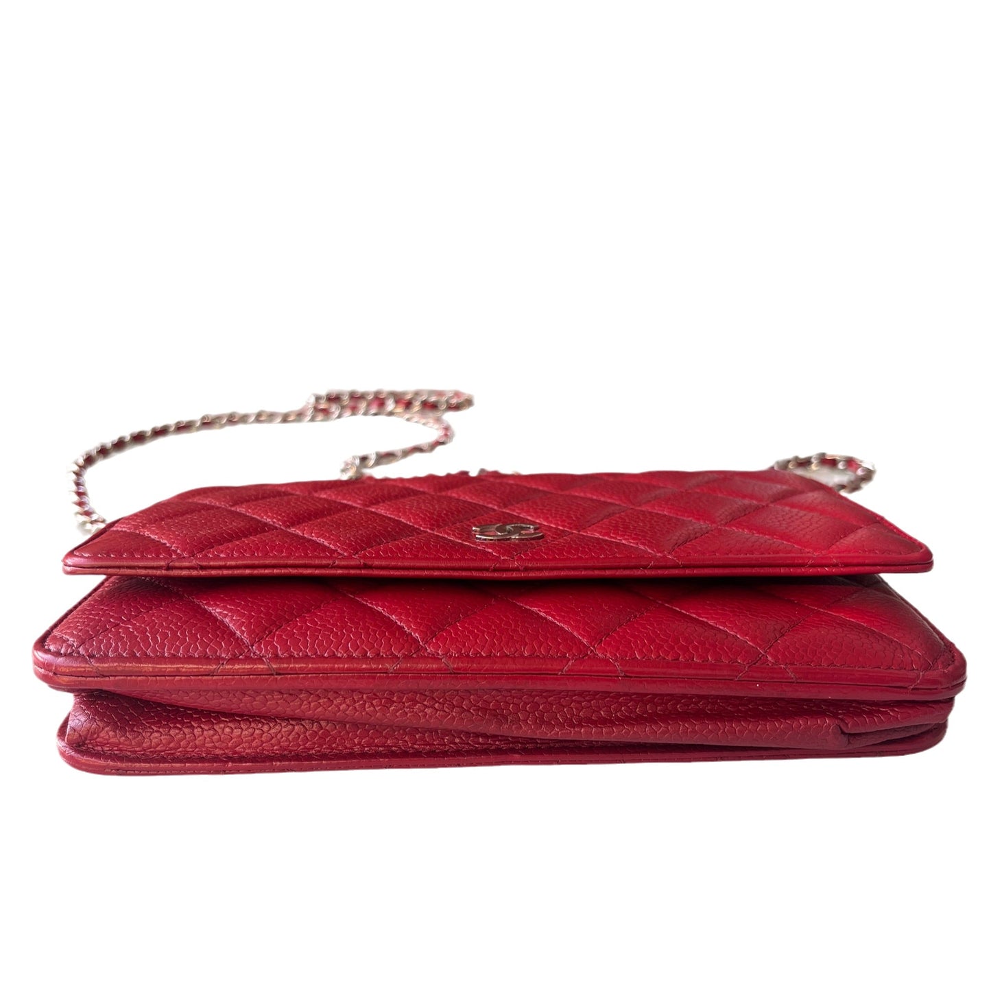 Chanel Wallet on Chain Classic Flap Red Caviar Leather