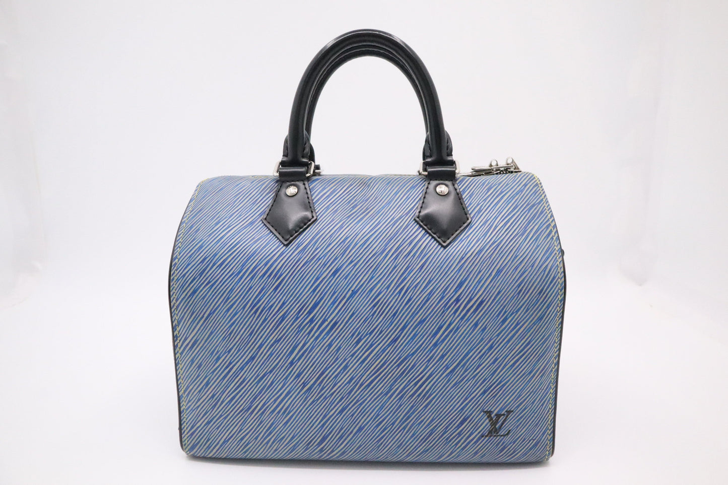 Louis Vuitton Speedy 25B in Blue Epi Denim Leather
