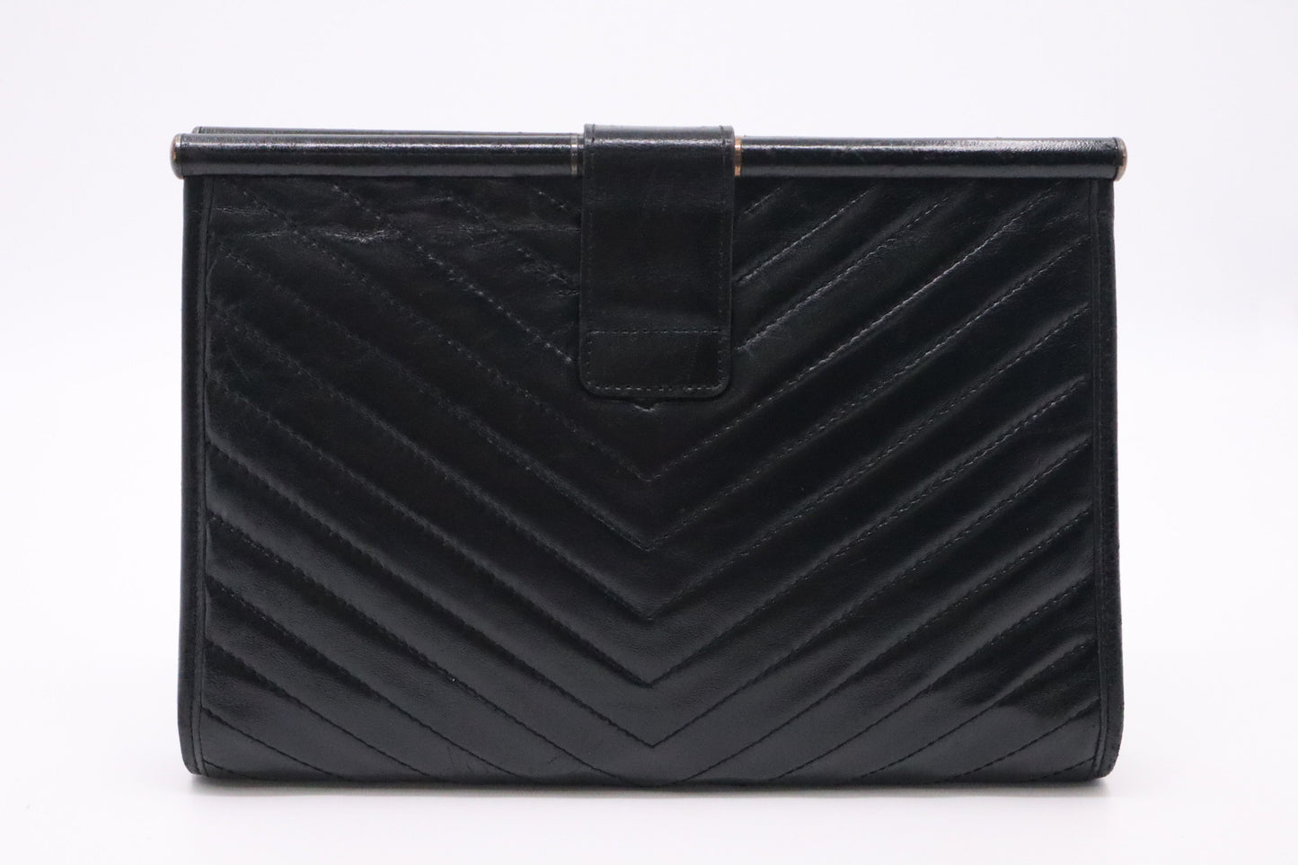 YSL Saint Laurent Clutch in Black Leather