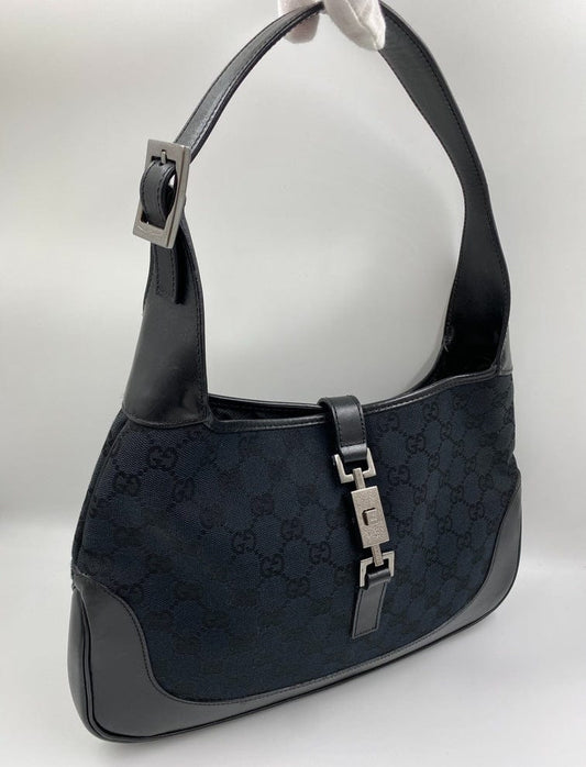 Gucci Jackie Leather Canvas Shoulder Bag Style 12