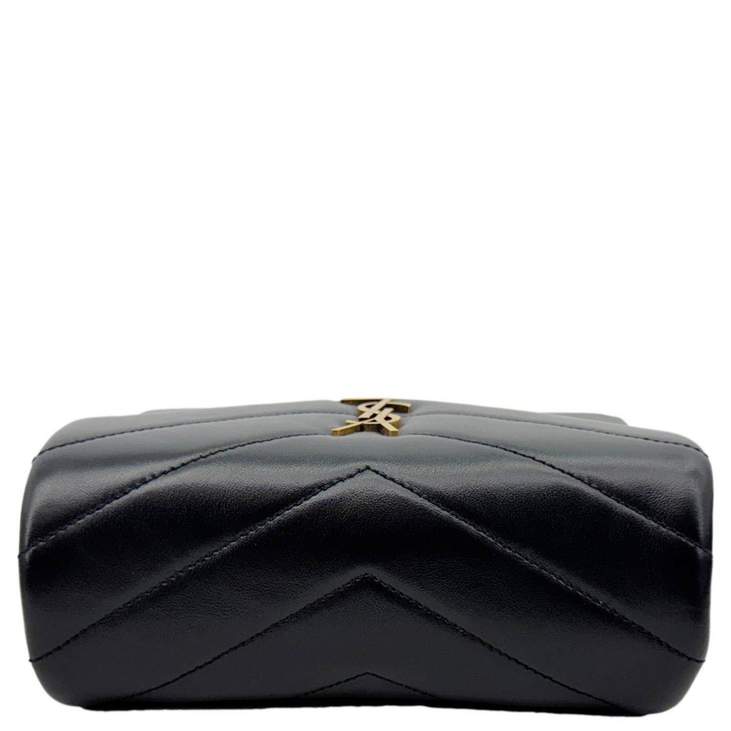YVES SAINT LAURENT Loulou Toy Calfskin Leather Crossbody Bag Black