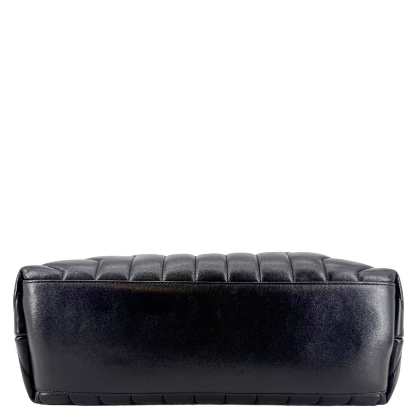 YVES SAINT LAURENT Loulou Large Matelasse Leather Chain  Shoulder Bag Black