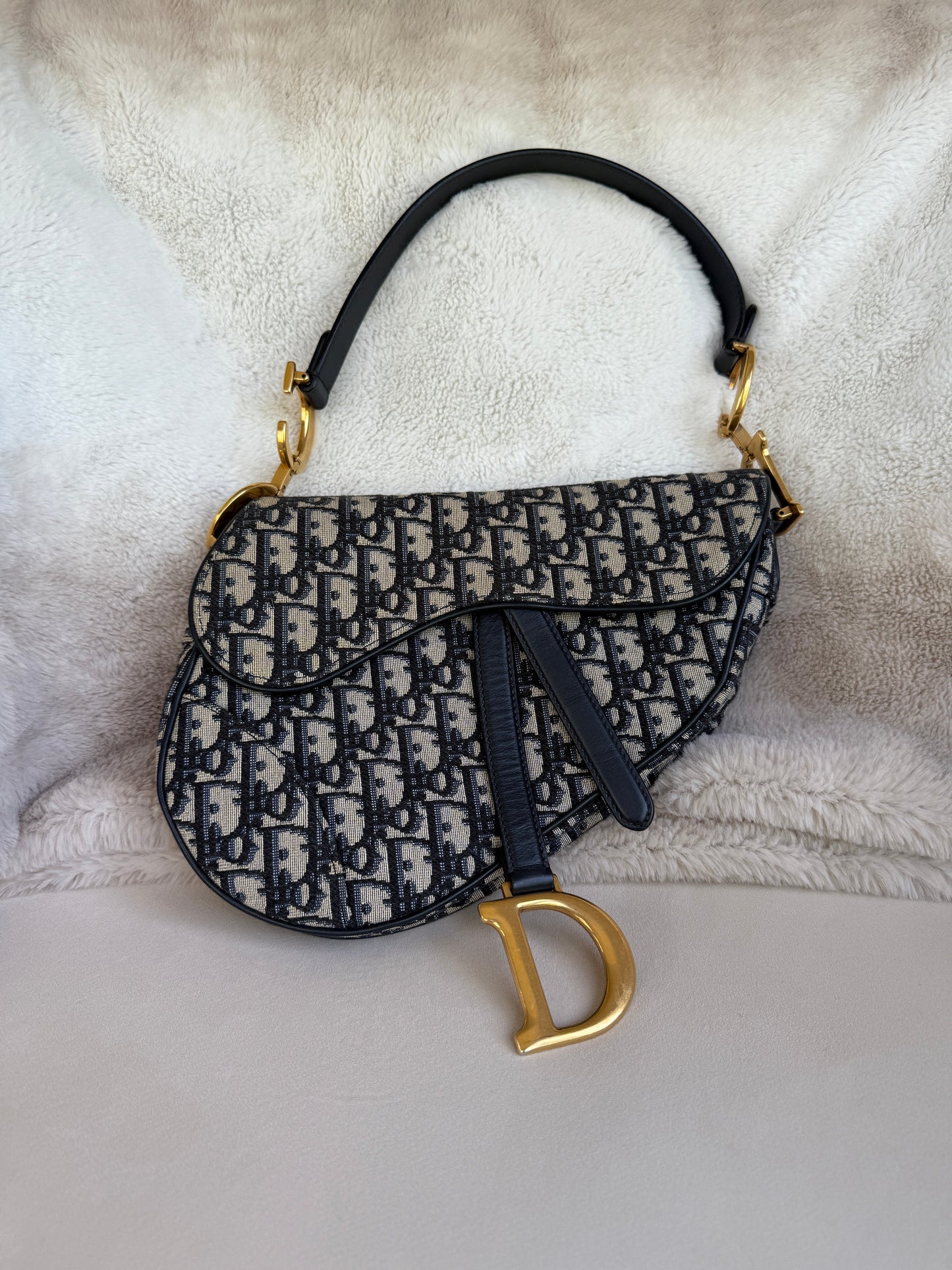 Christian Dior Classic Oblique Saddle Bag (Medium)
