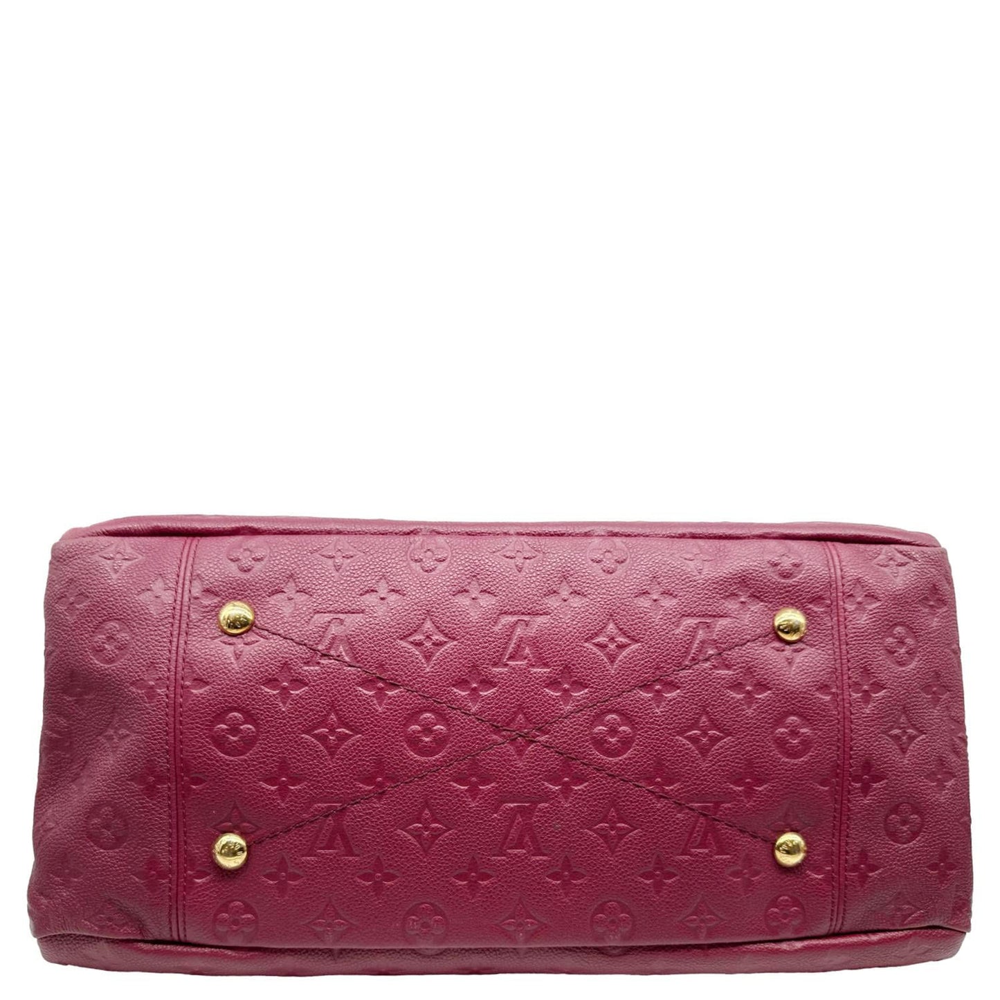 LOUIS VUITTON Artsy MM Monogram Empreinte Leather Hobo Bag Burgundy