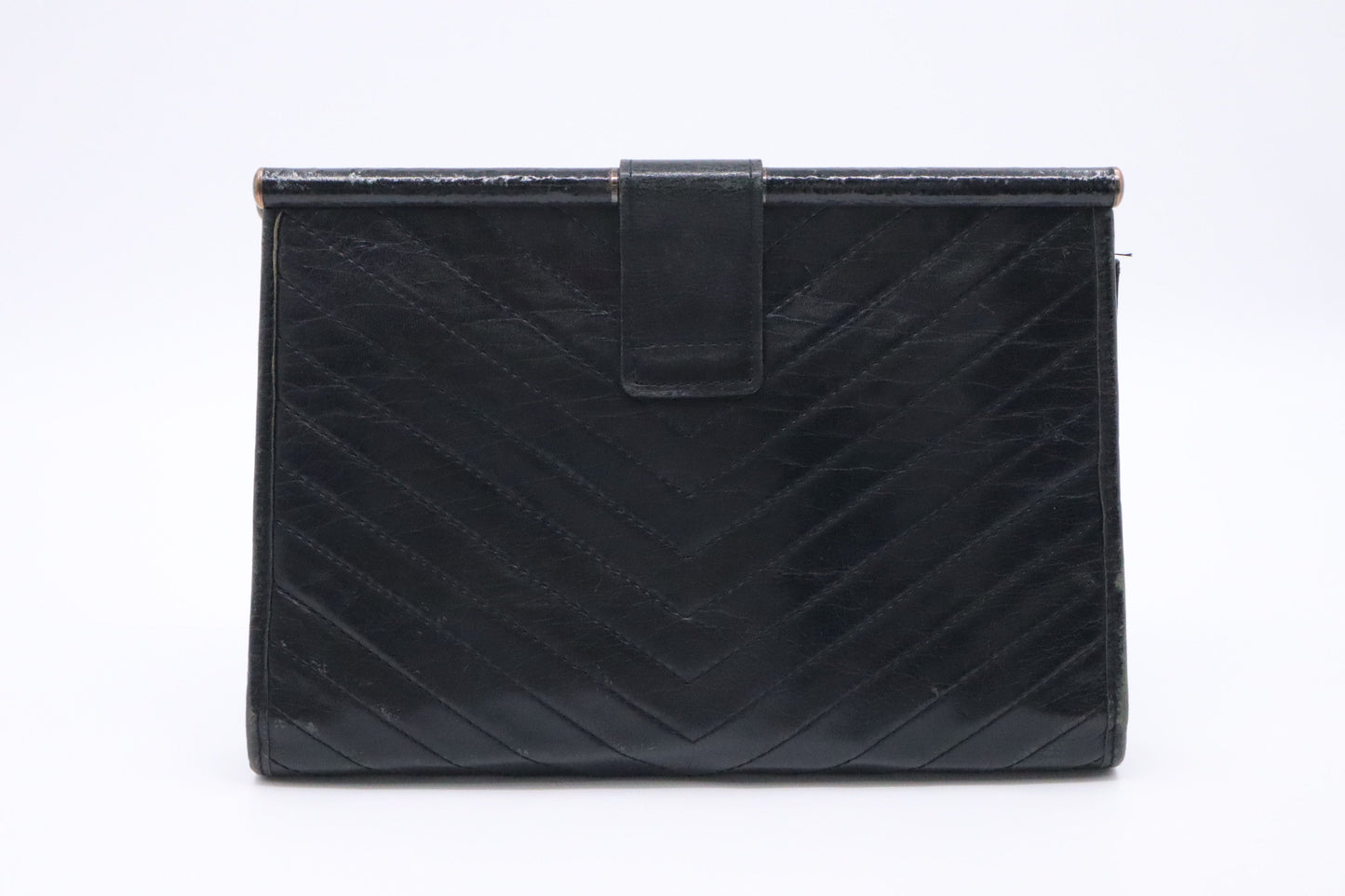 YSL Saint Laurent Clutch in Black Leather