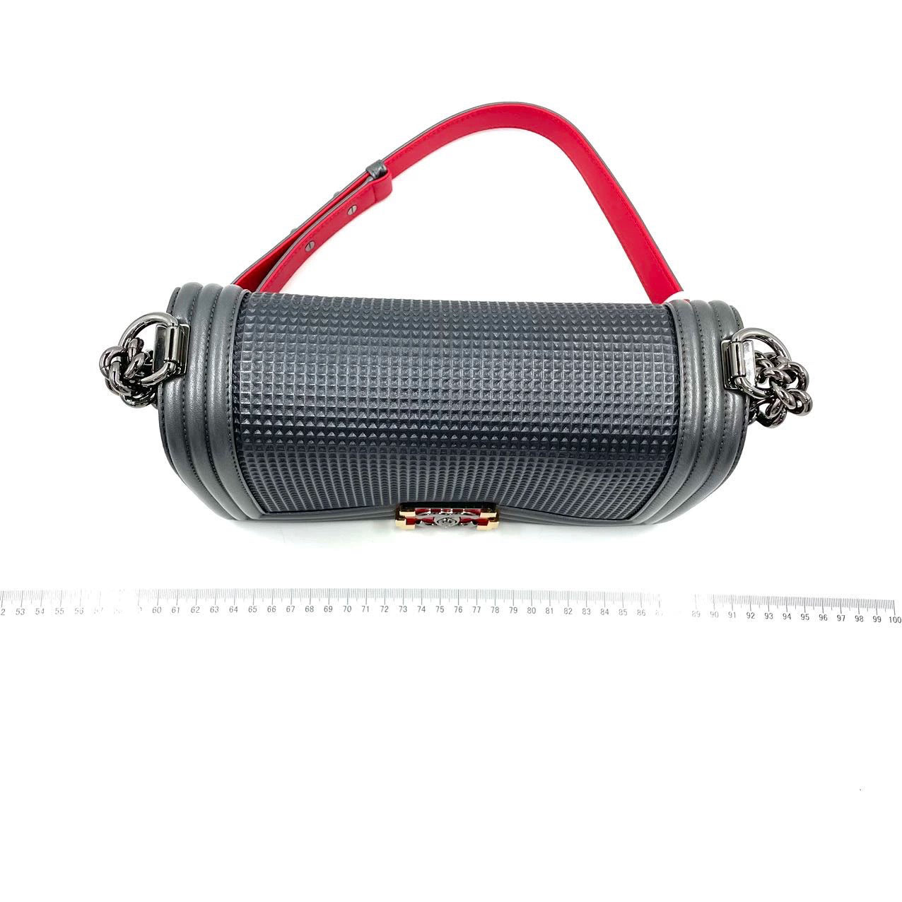 CHANEL Dark Grey/Silver Boy Bag Cruise Collection 2014 SHOULDER BAGS