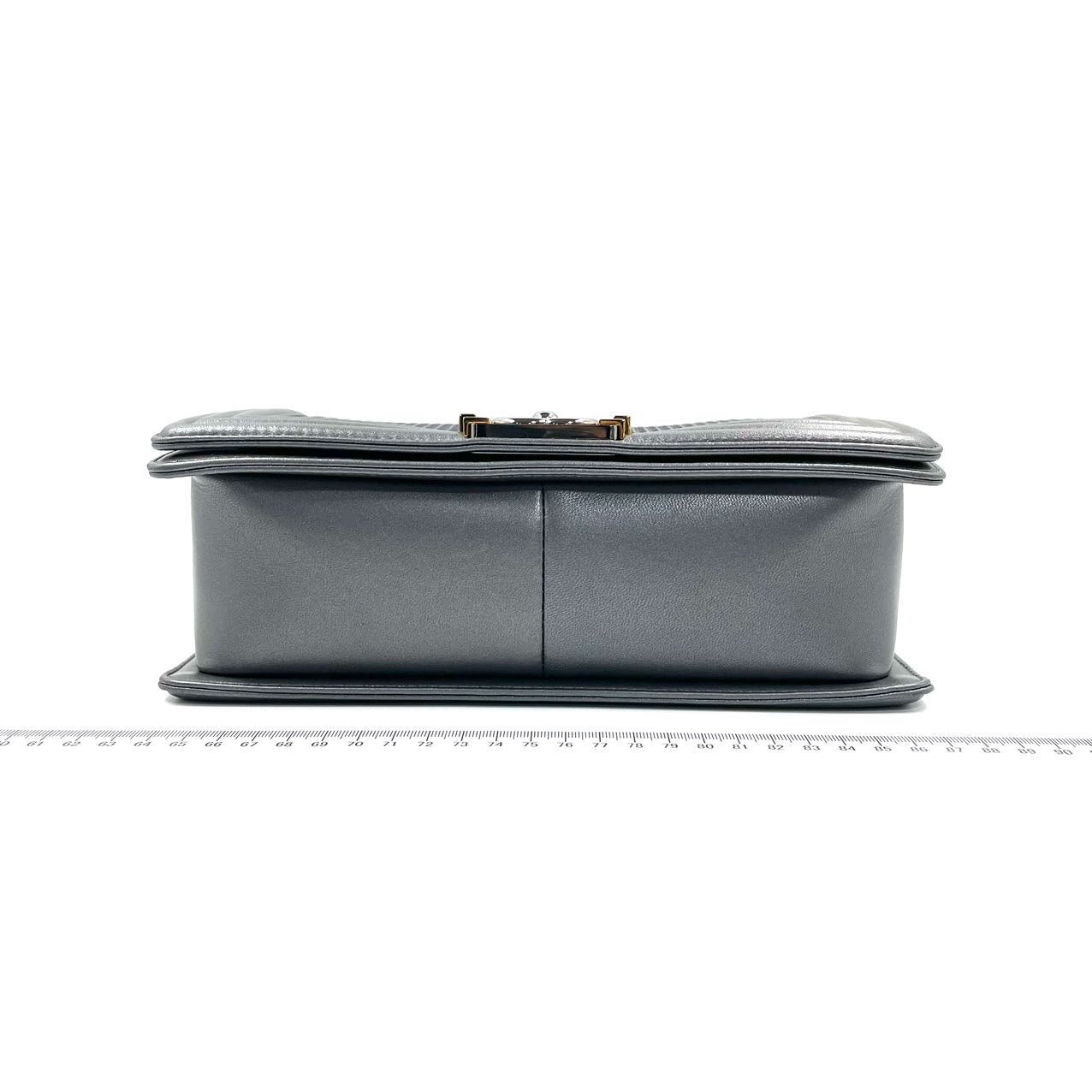 CHANEL Dark Grey/Silver Boy Bag Cruise Collection 2014 SHOULDER BAGS