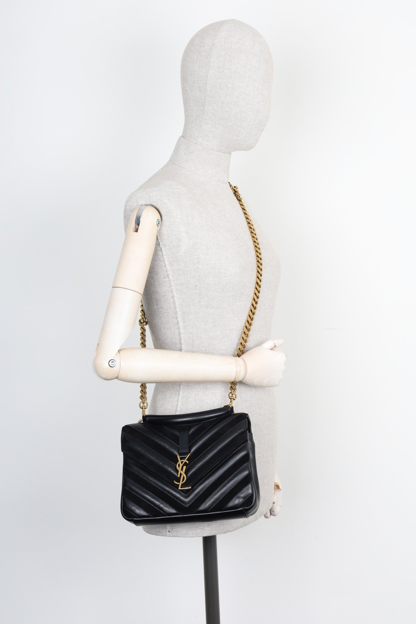 SAINT LAURENT Medium College Bag Black