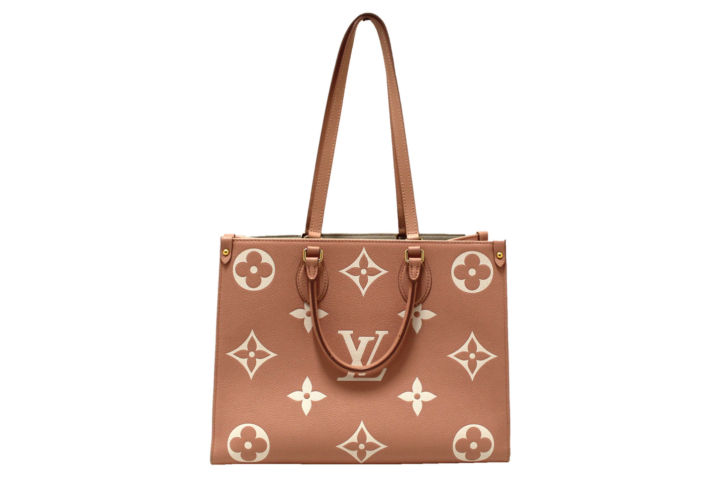 Louis Vuitton Pink Monogram Empreinte Cowhide Leather OnTheGo MM Bag