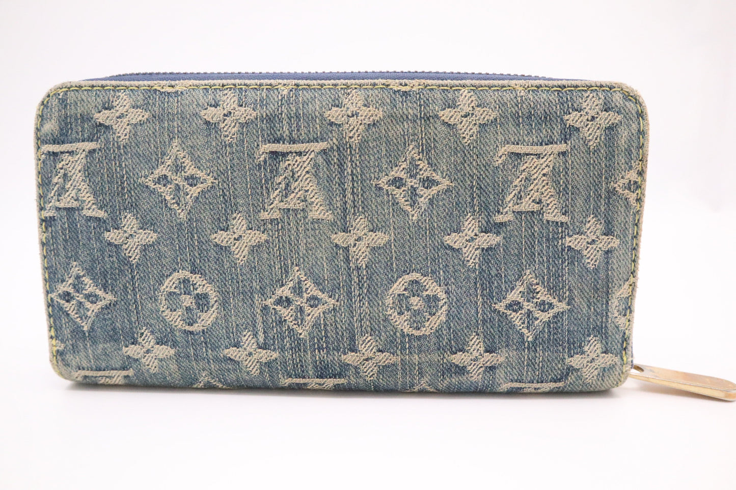 Louis Vuitton Long Zippy Wallet in Denim Monogram Canvas