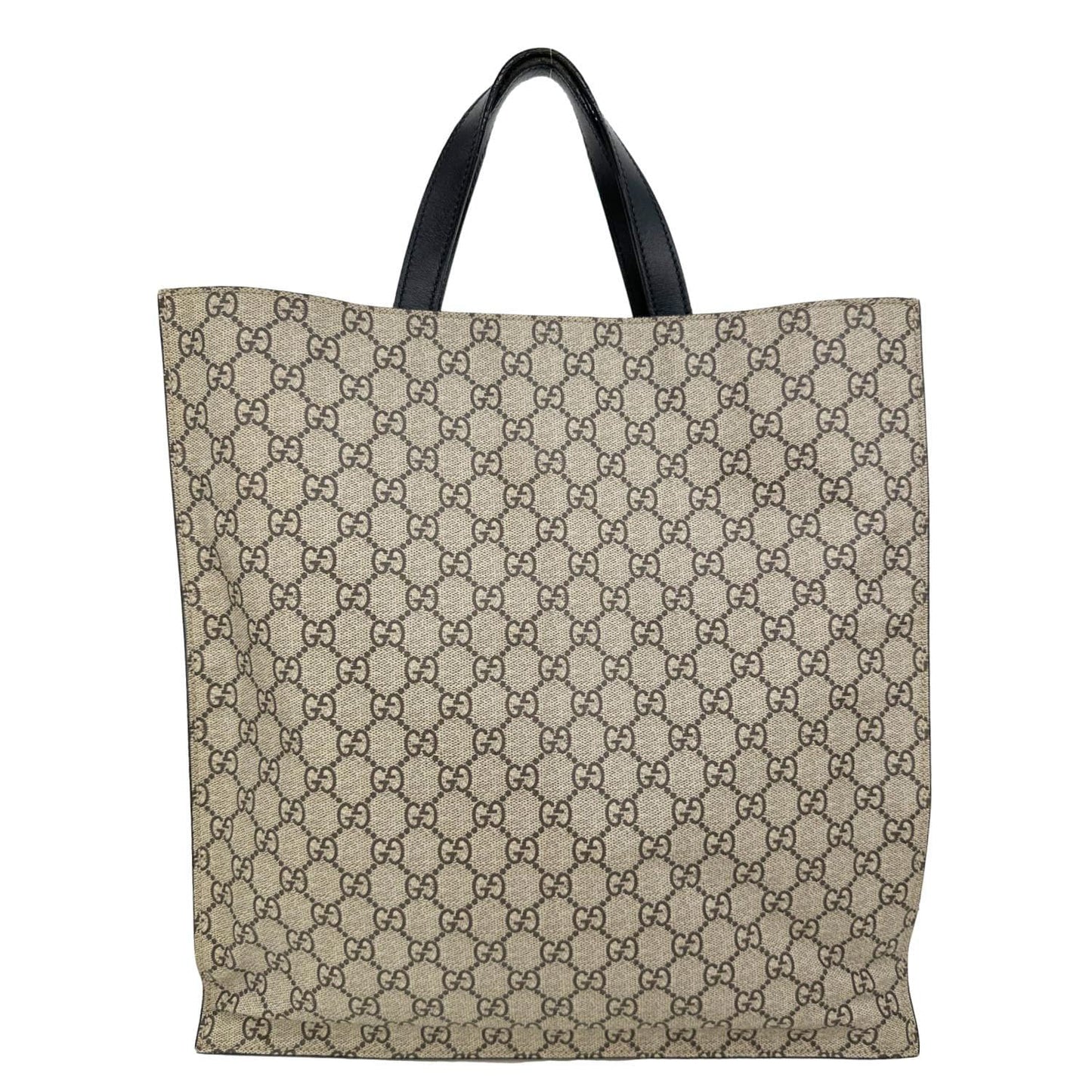 GUCCI L’Aveugle Par Amour Tiger Print GG Supreme Canvas Vertical Tote Bag Beige 450950
