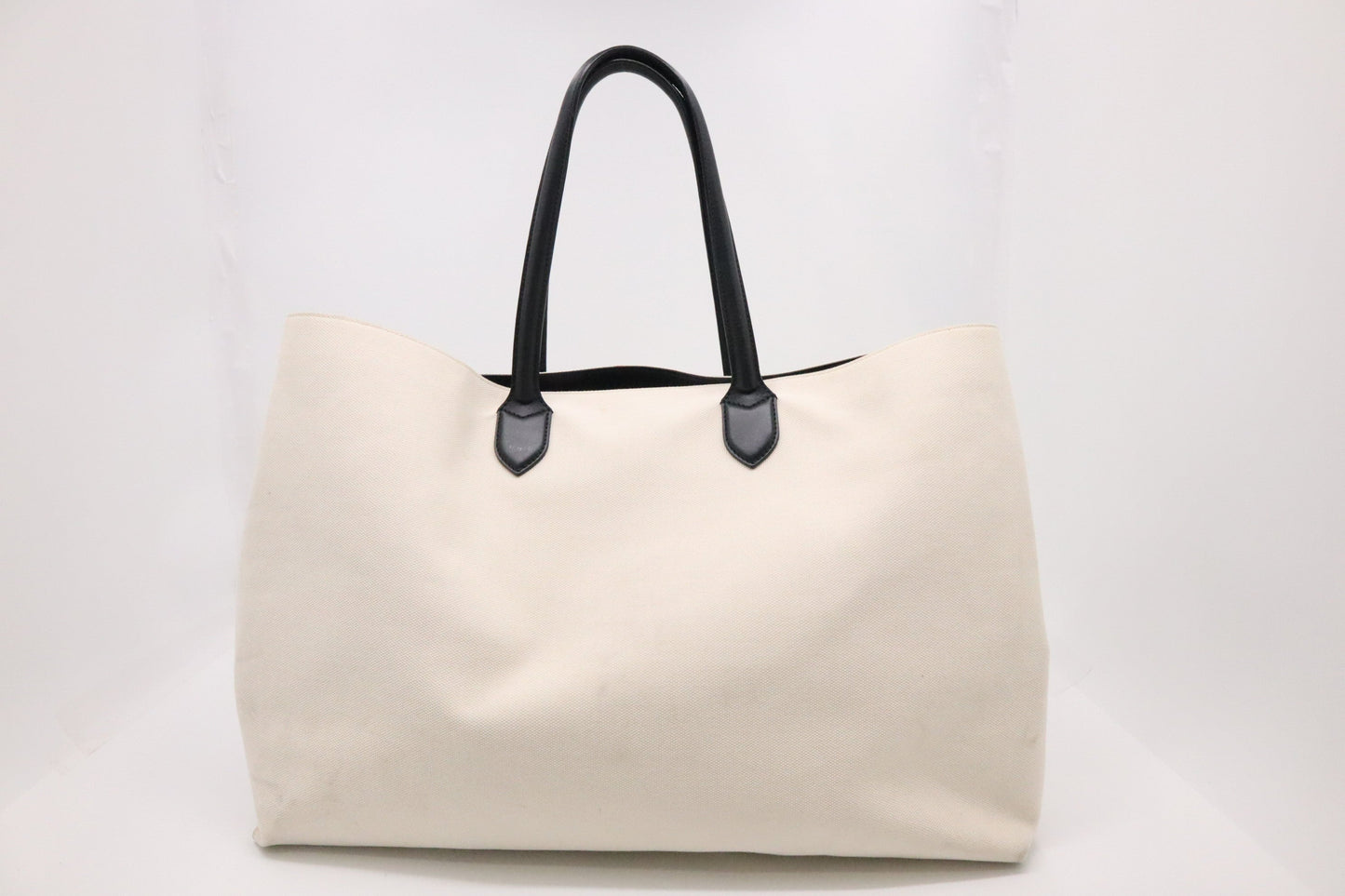Burberry Large Tote in White Canvas